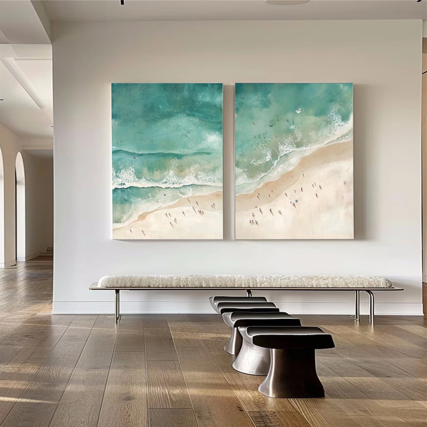 Swimming Sport Textured Wall Art Set of 2 #MS098