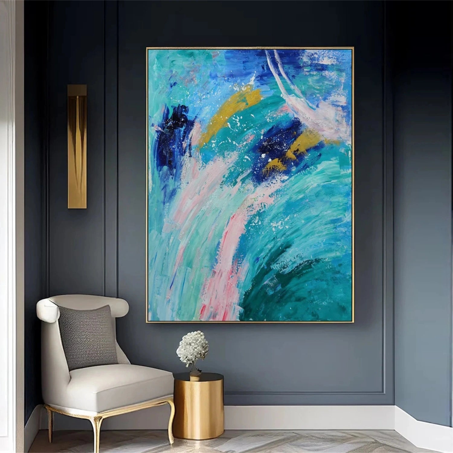 Colorful Abstract Painting Canvas #AP077