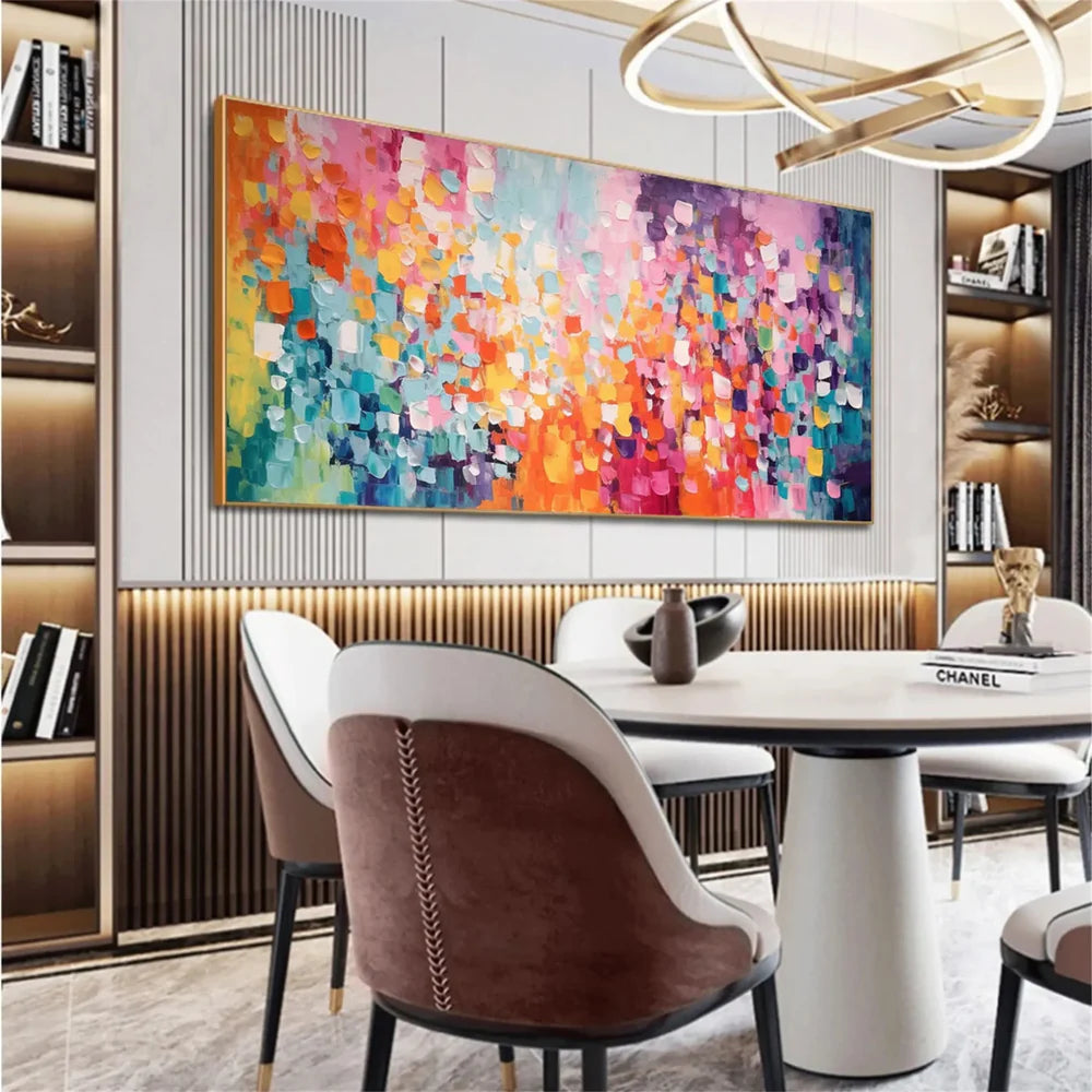 Colorful Abstract Textured Painting Canvas #AT001