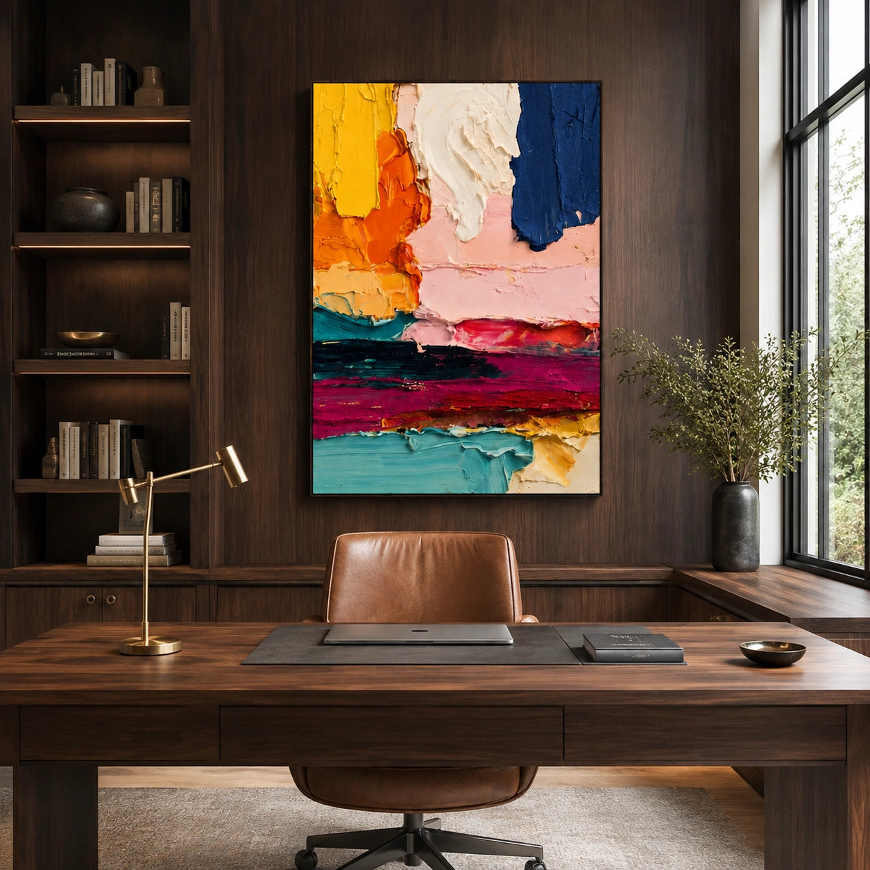 Colorful Abstract Textured  Wall Art #AT183
