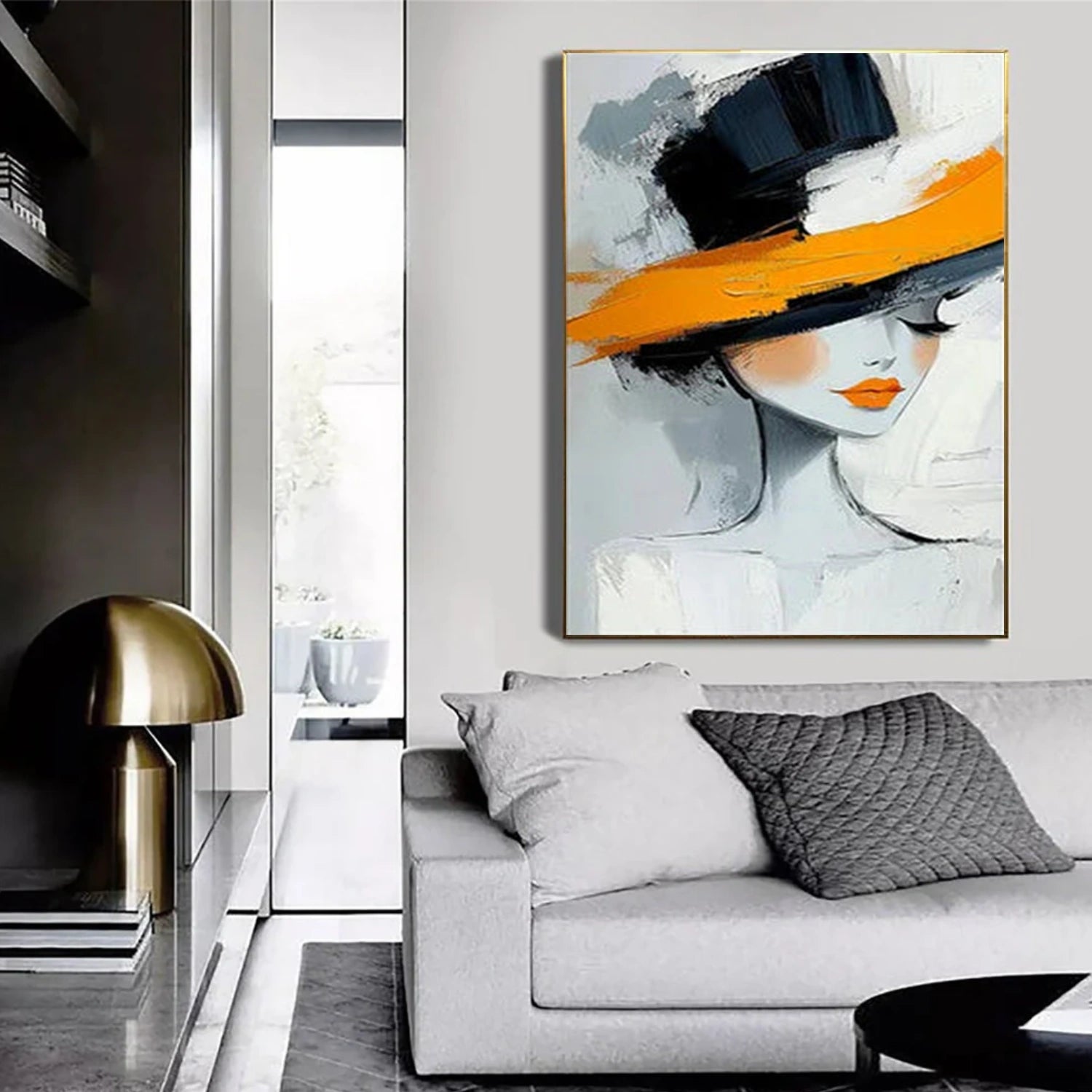 Abstract Portrait Canvas Art #AE083