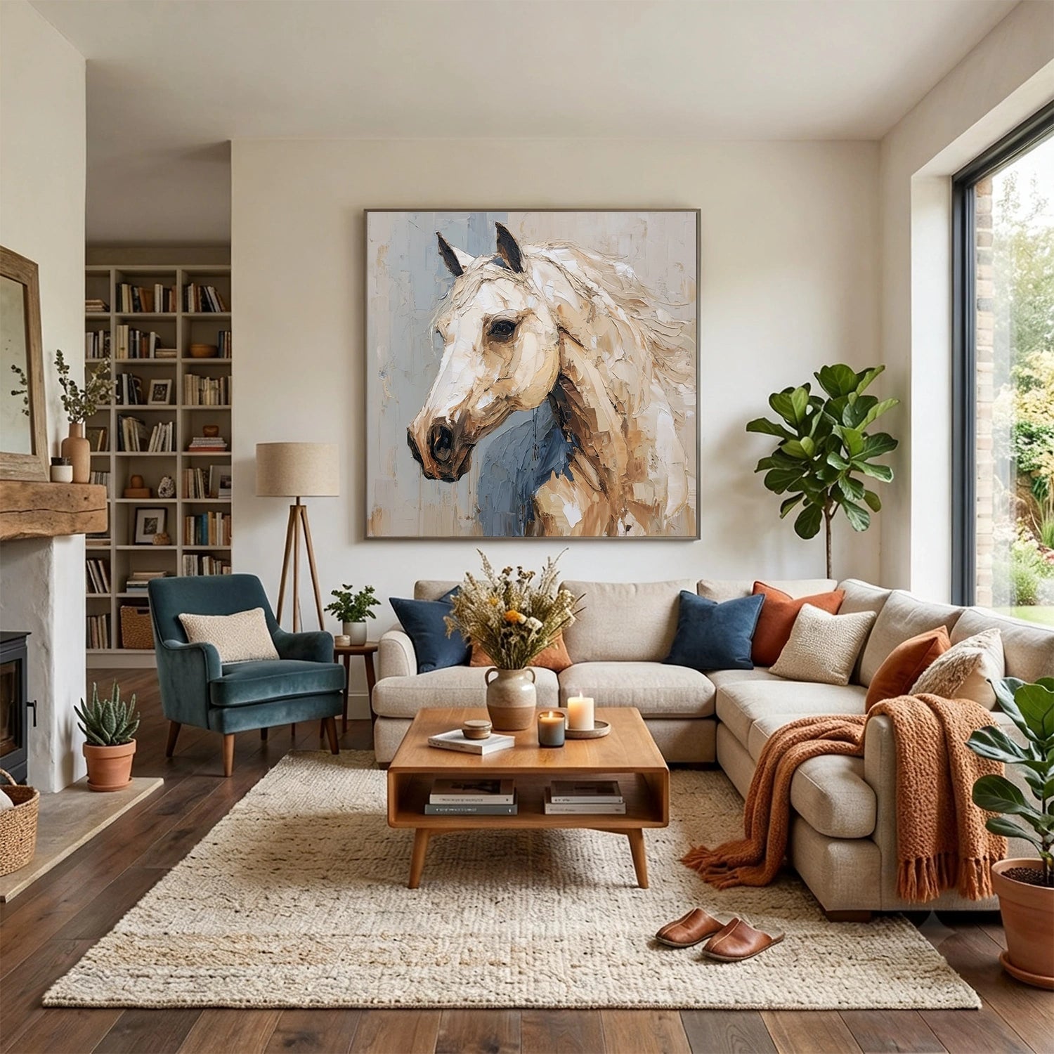 Abstract Animal Horse Textured Wall Art #AC140