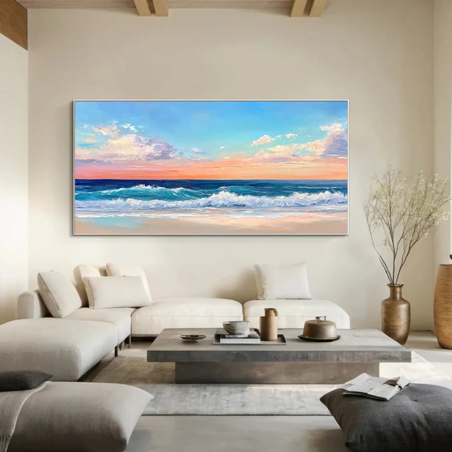 Ocean And Sky Abstract Wall Art #OS115