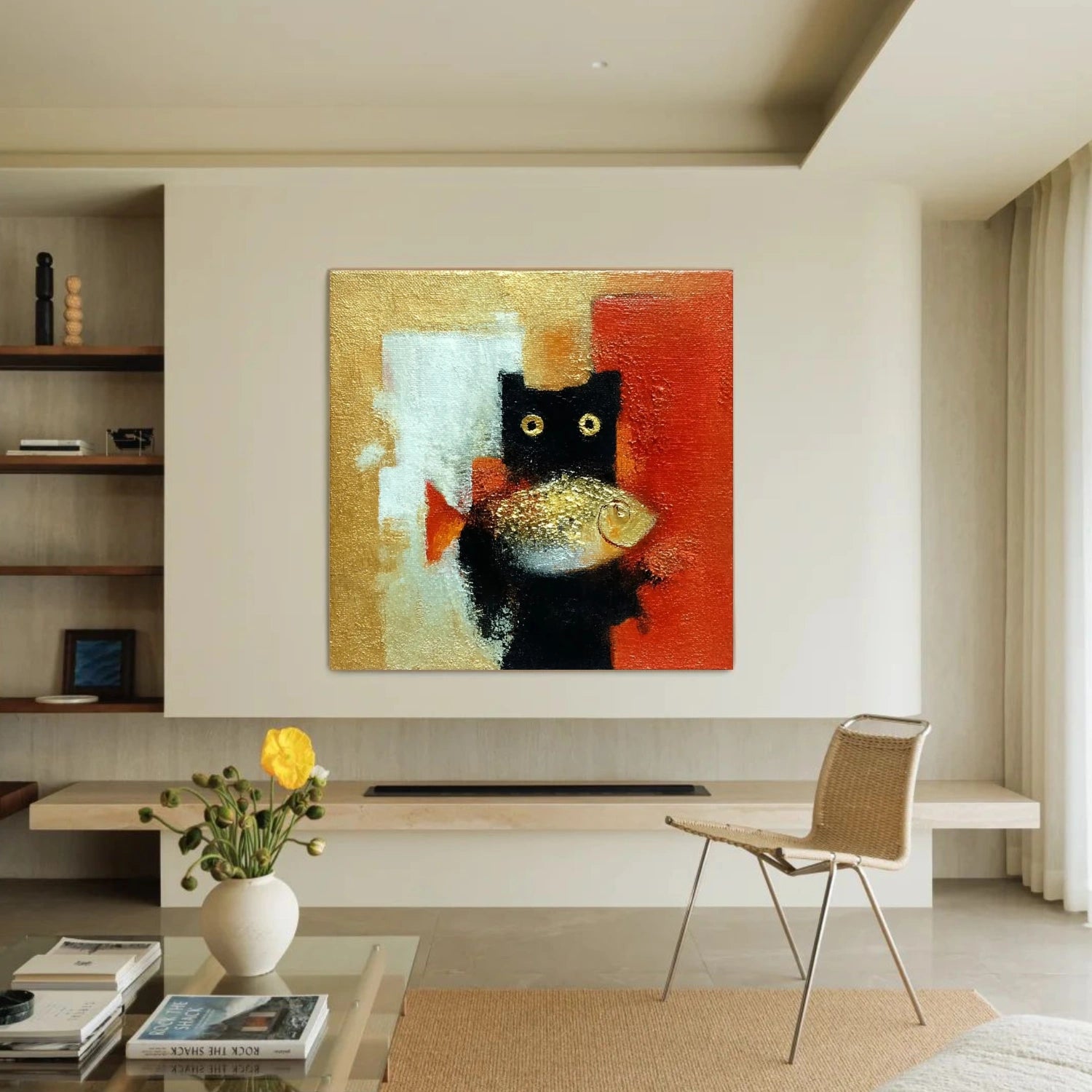 Abstract Animal Cat Wall Art #AC121