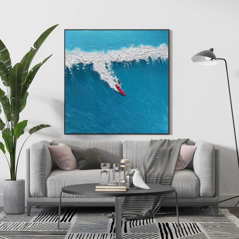 Surfing Sport Textured Wall Art #MS029