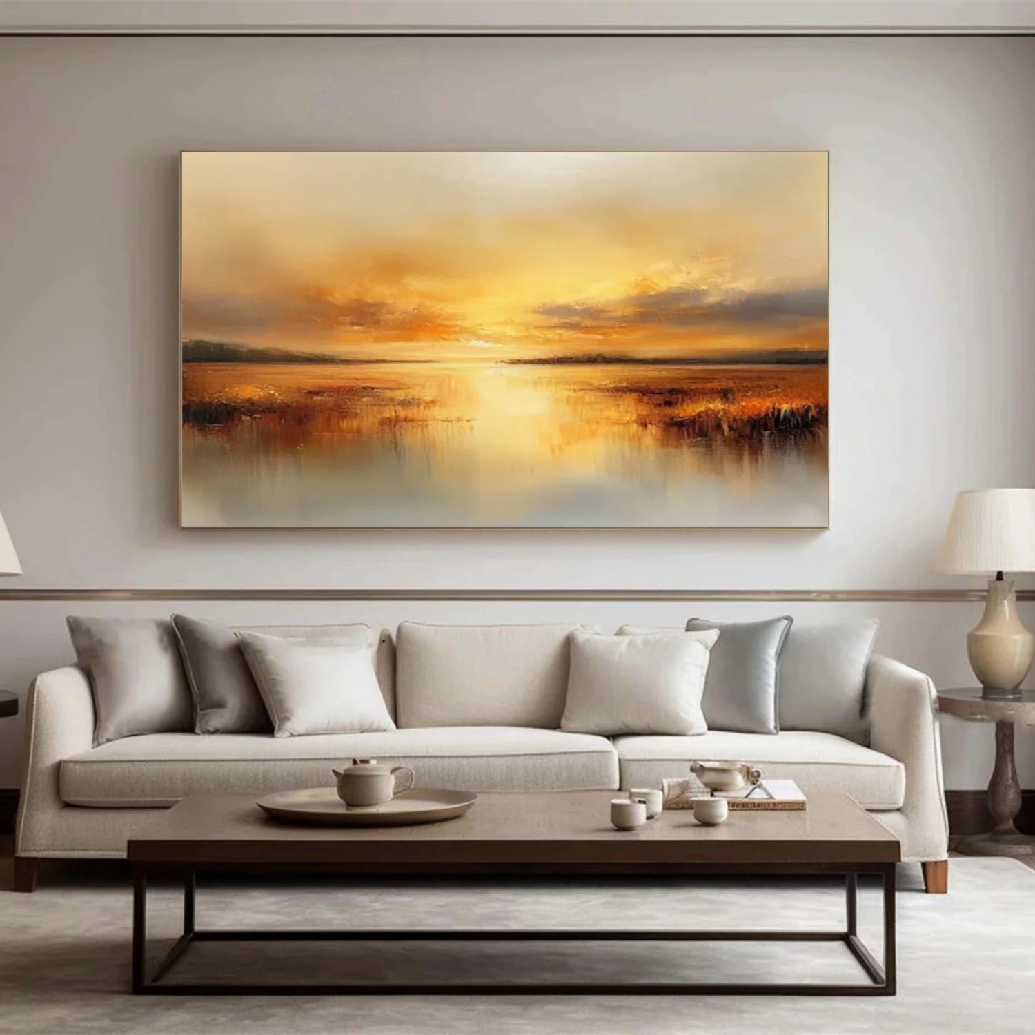 Ocean And Sky Abstract Wall Art #OS064