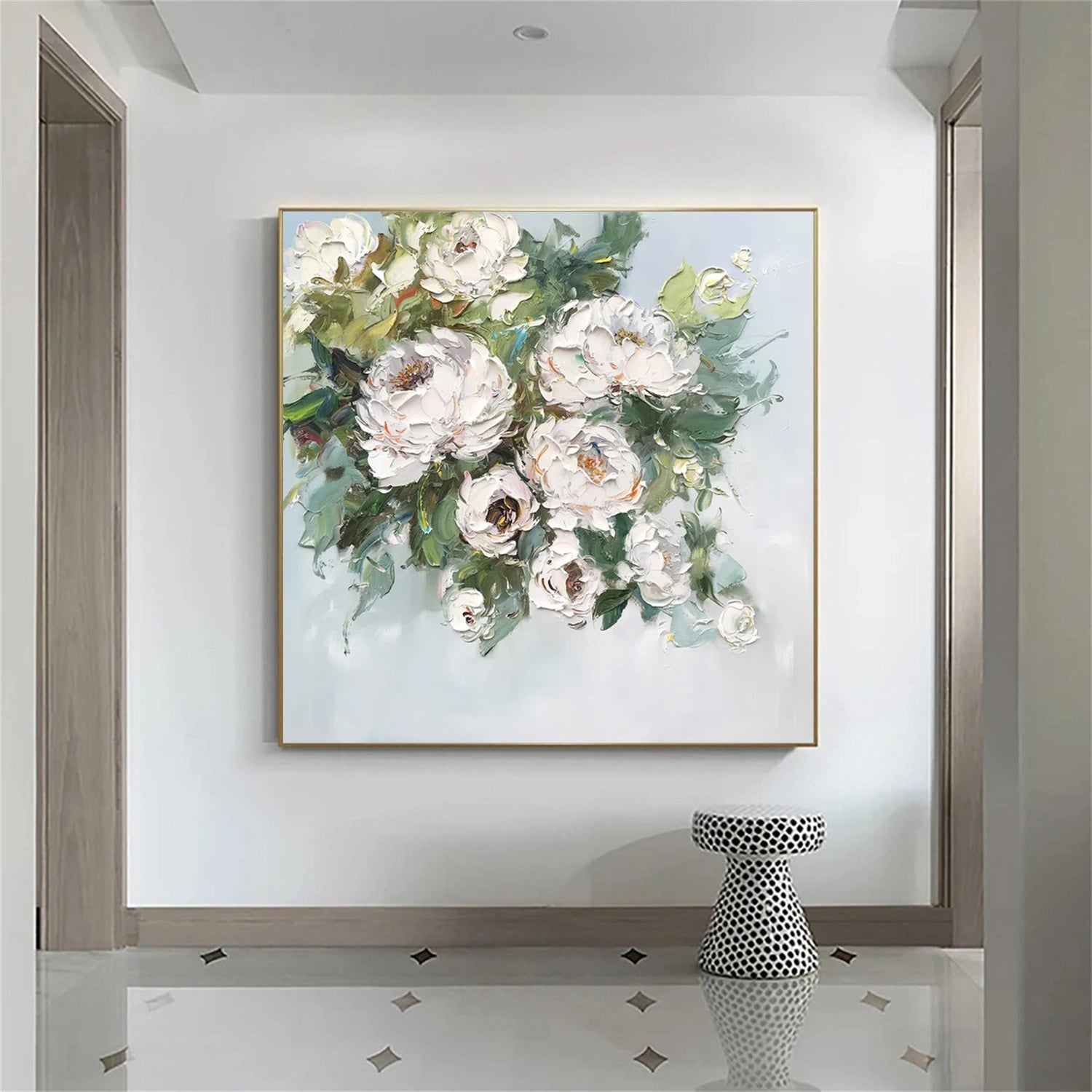 Flower Abstract Textured Wall Art #FP109
