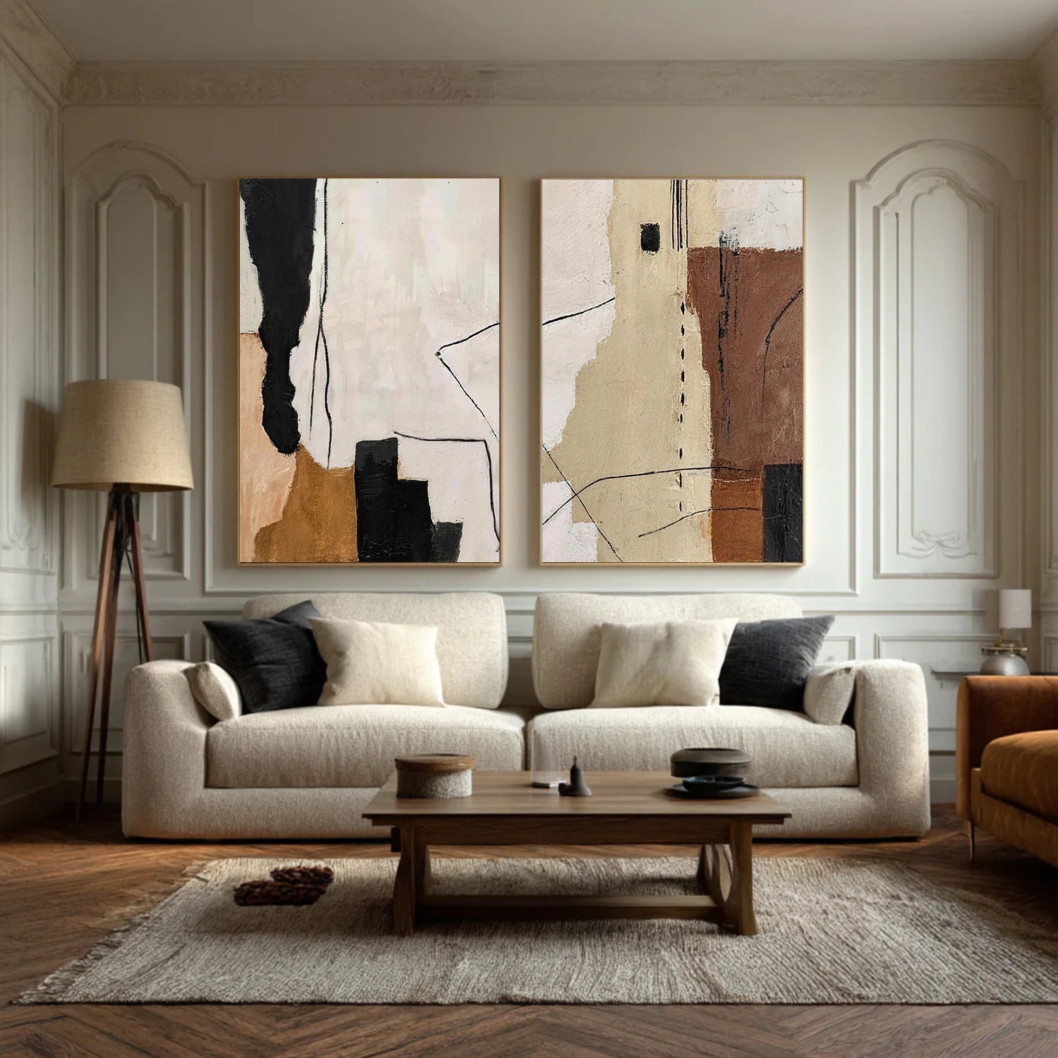 Abstract Canvas Wall Art Set of 2#AP378