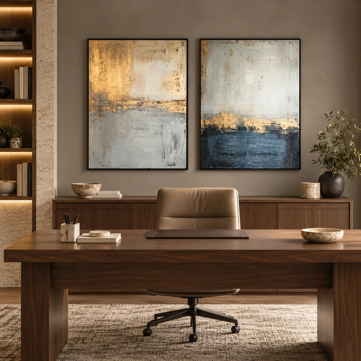 Abstract Canvas Wall Art Set of 2 #AP401