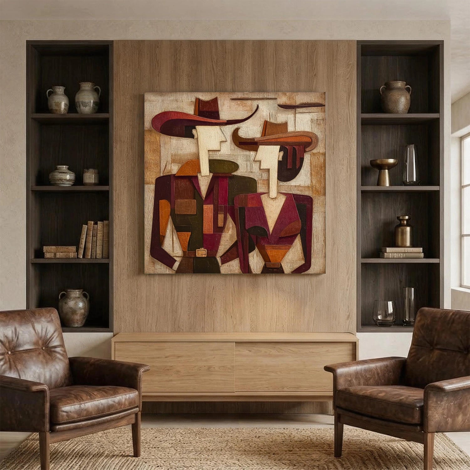 Abstract Portrait Canvas Art #AE136