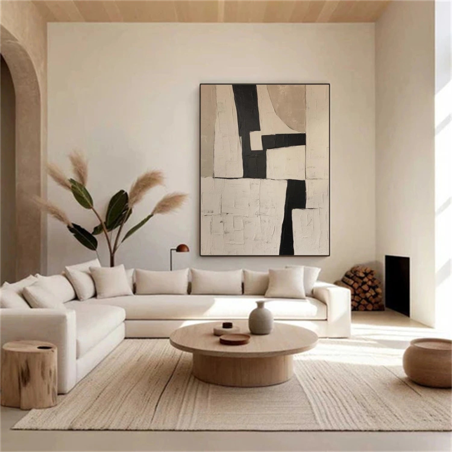 Beige Wabi Sabi Textured Canvas Art #WS120