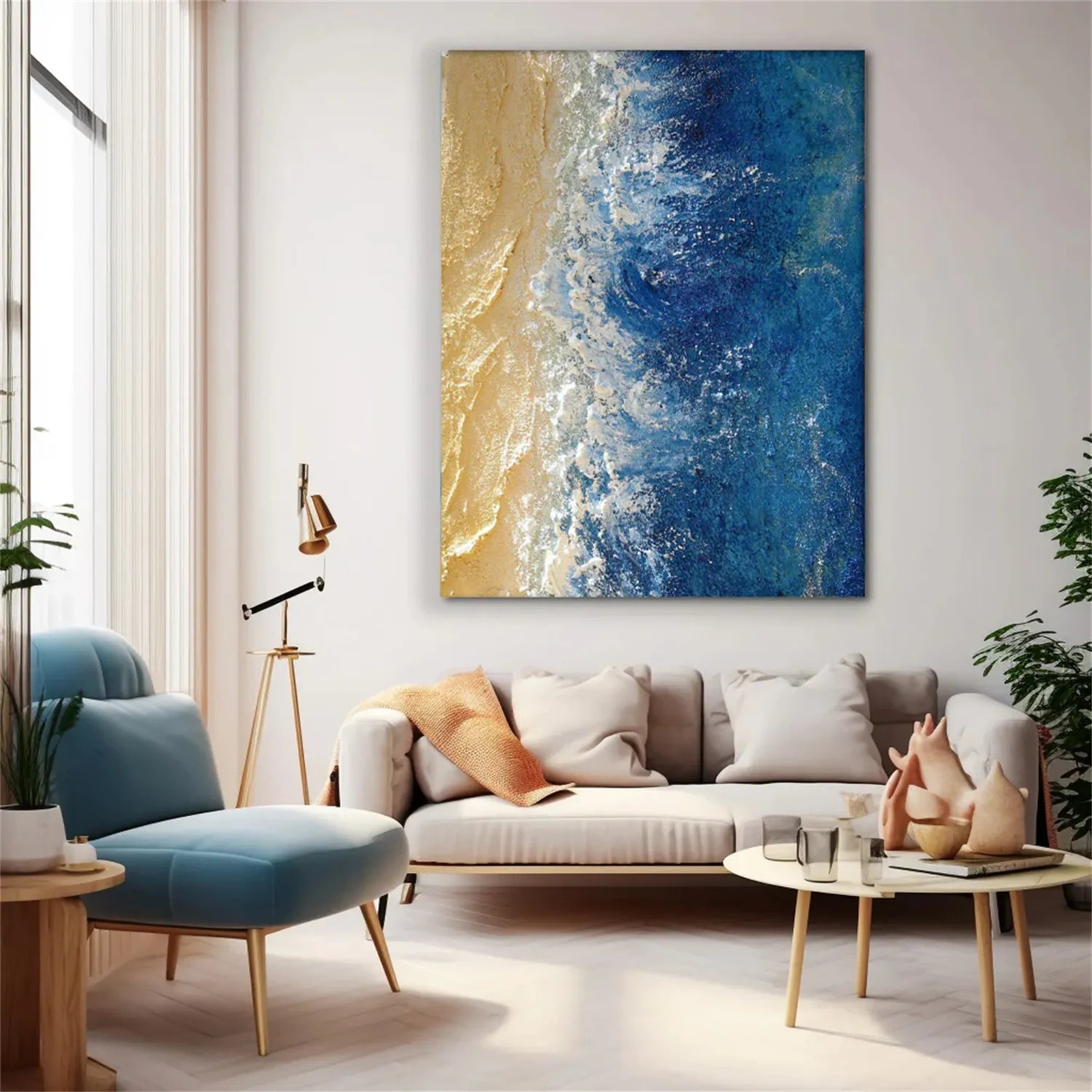 Ocean Textured Painting Canvas #OP006