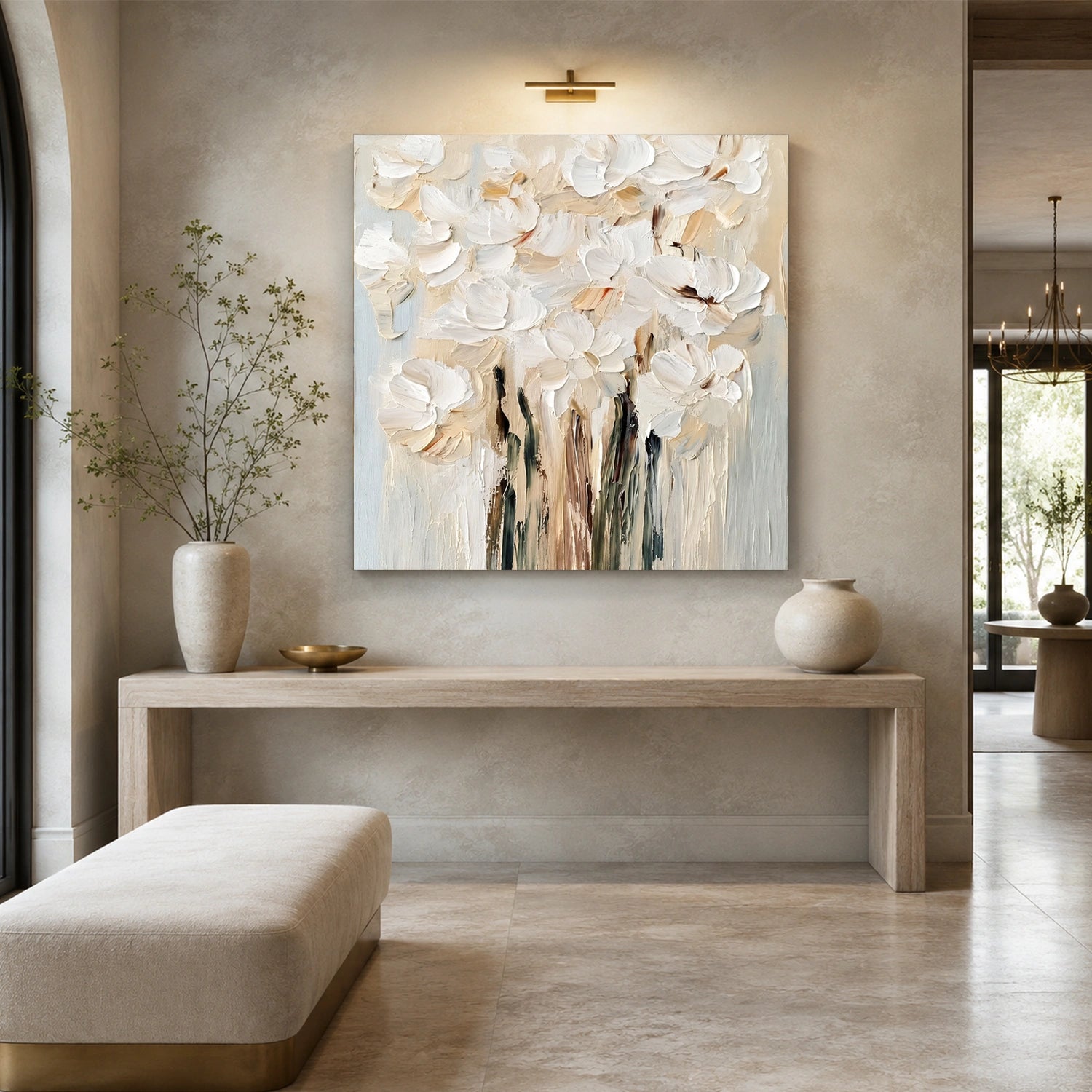 Flower Abstract Textured Wall Art #FP199