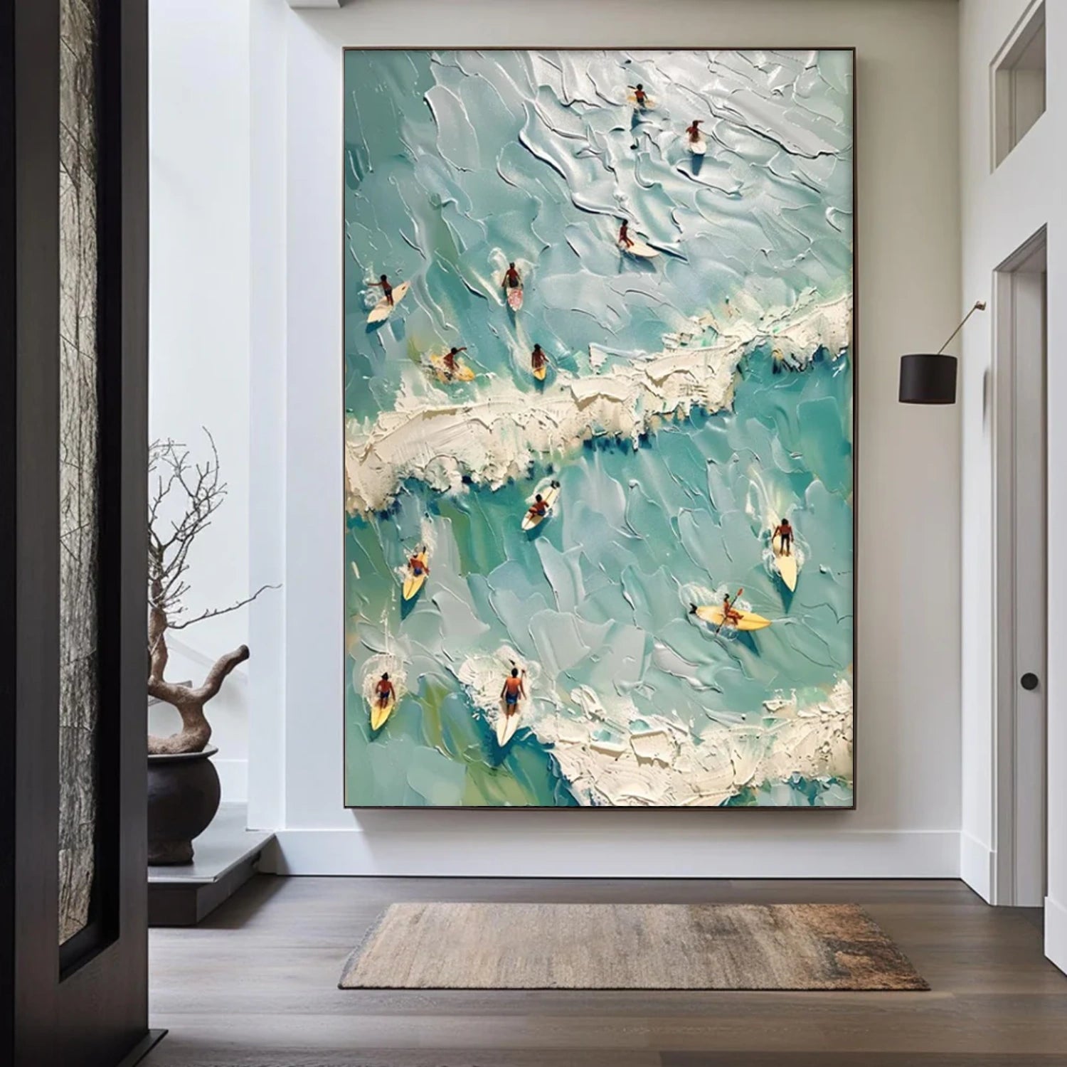 Surfing Sport Textured Wall Art #MS102