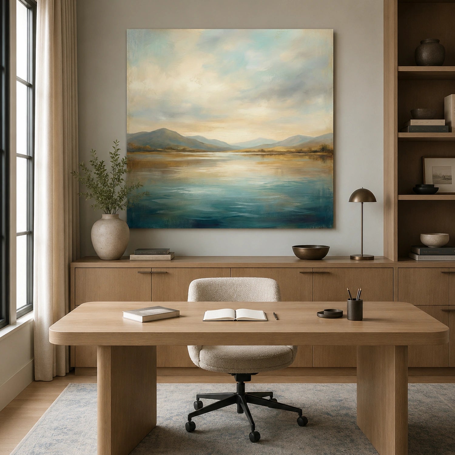 Ocean And Sky Abstract Wall Art #OS173