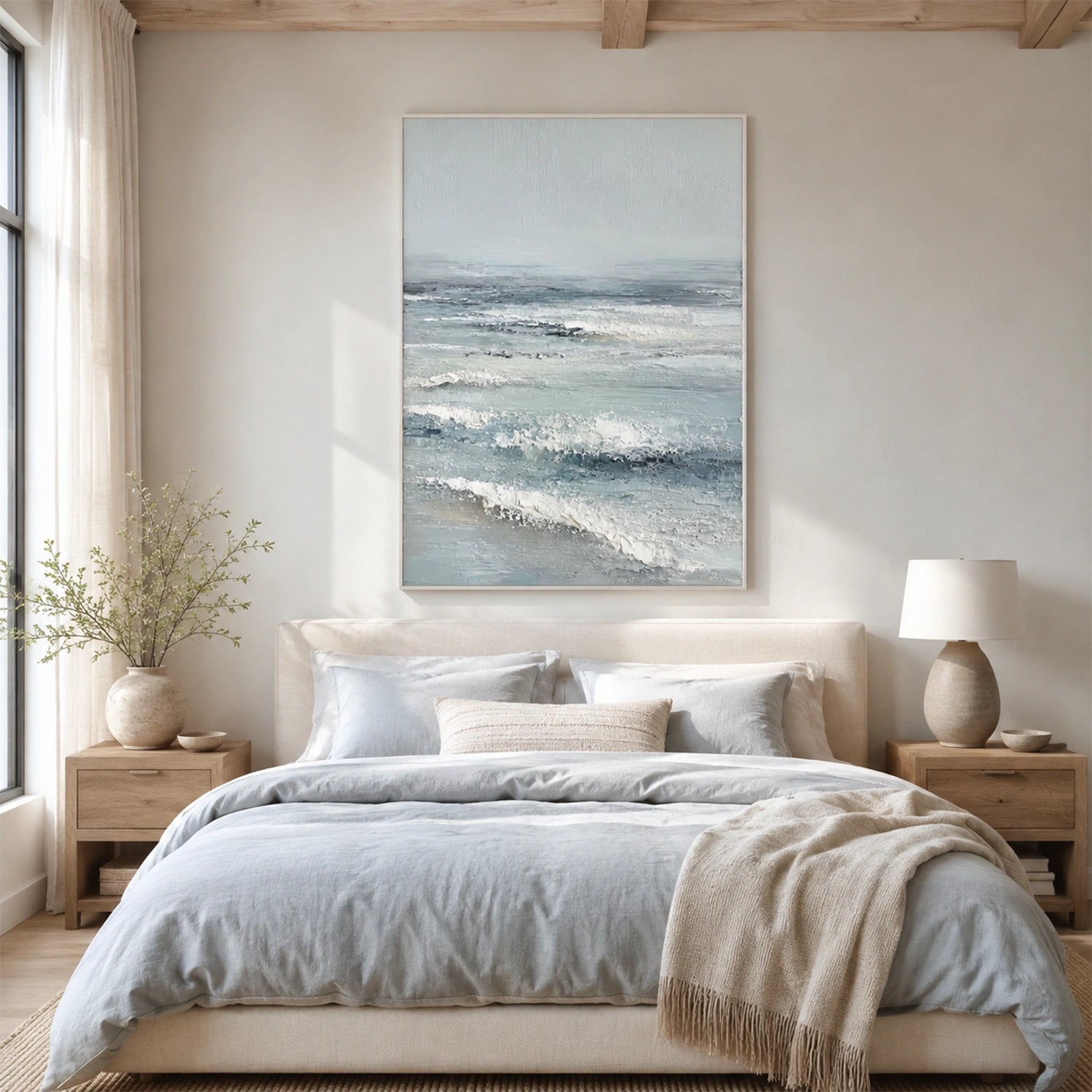 Ocean And Sky Abstract Textured Wall Art #OS192