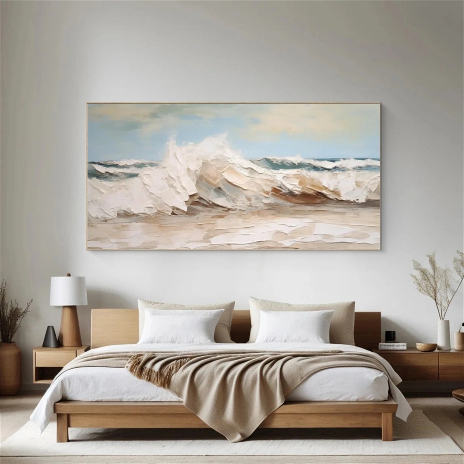 Ocean And Sky Abstract Textured  Wall Art #OS058