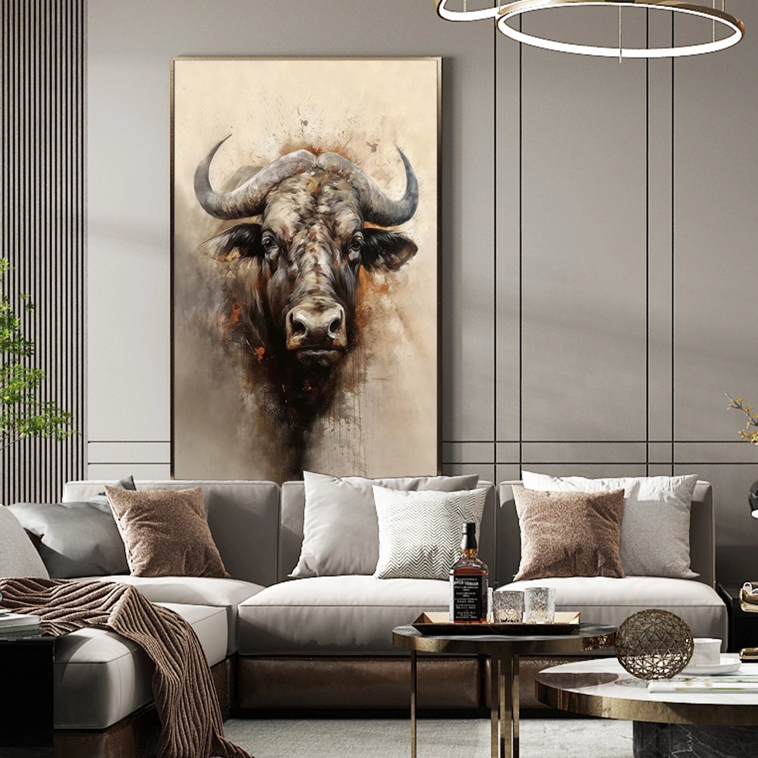 Abstract Animal Buffalo Wall Art #AC048