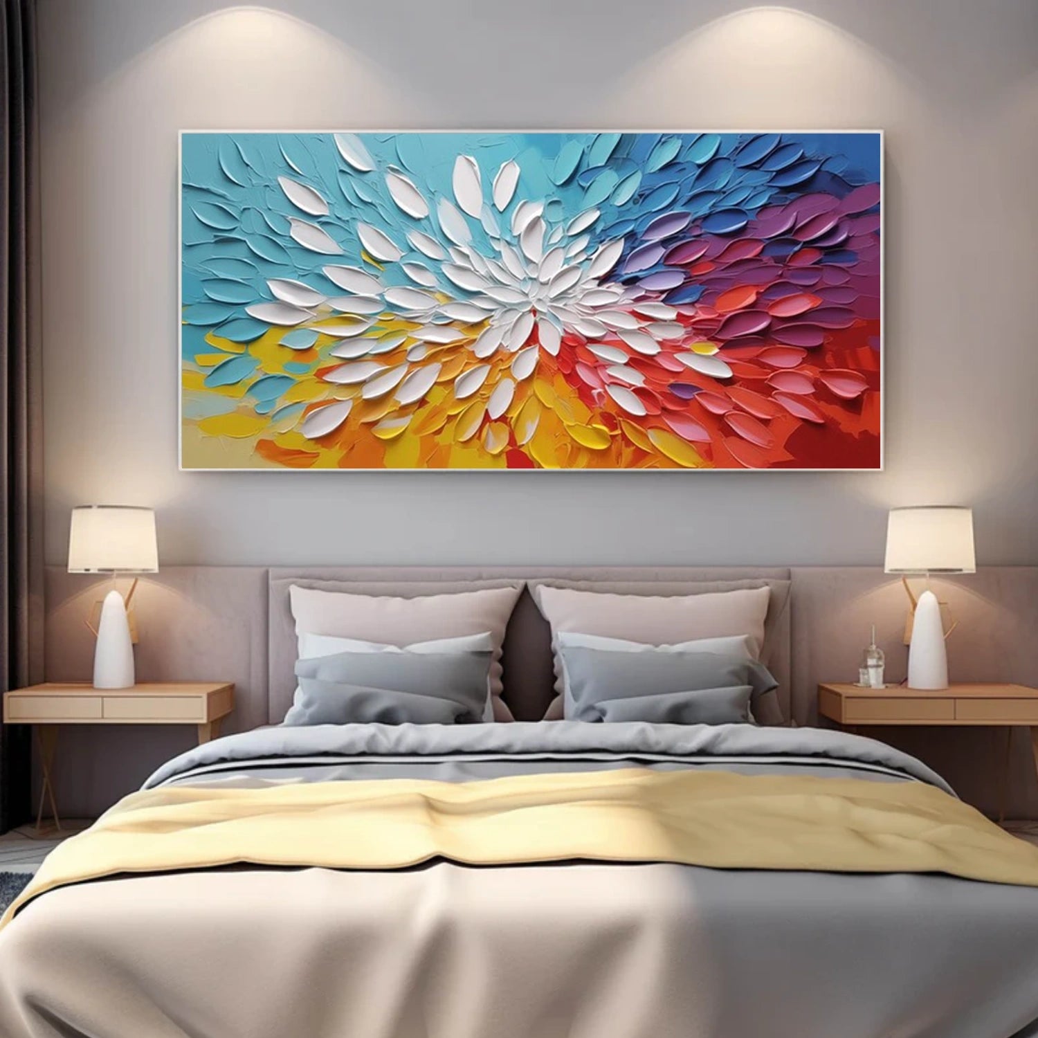 Colorful Abstract Textured Wall Art #AT129