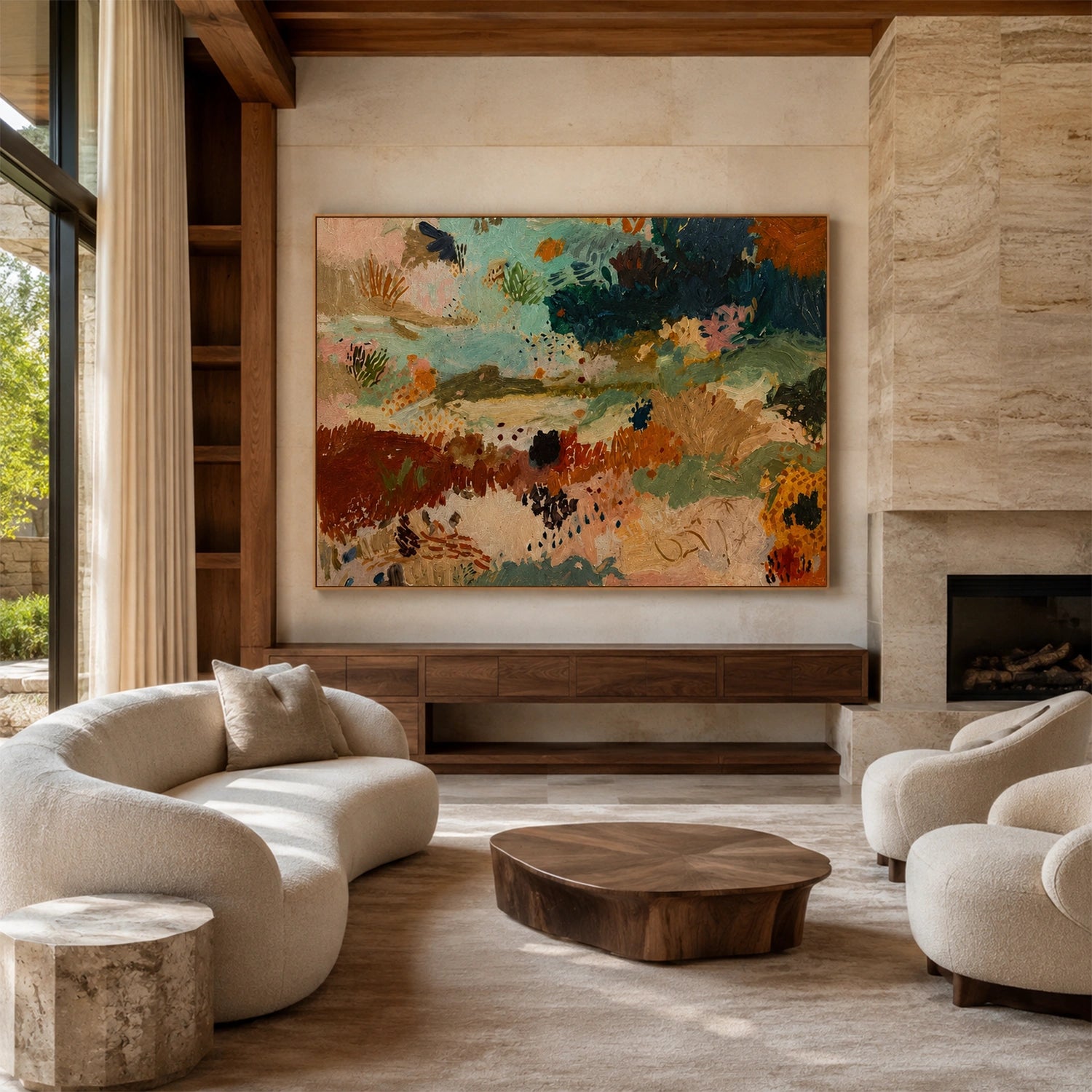Colorful Abstract Canvas Wall Art #AP391