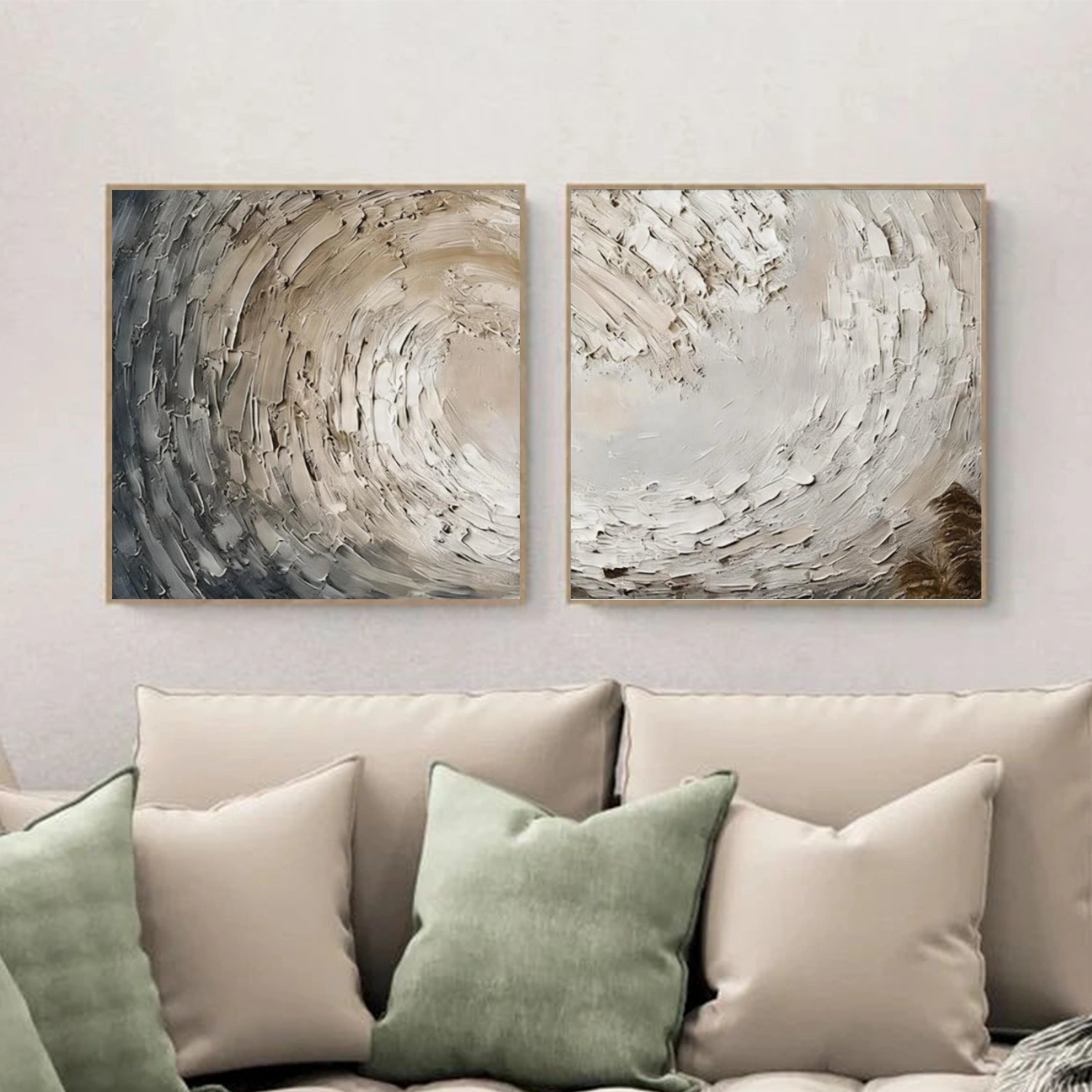 Ocean Abstract Textured Wall Art Set of 2 #OP059