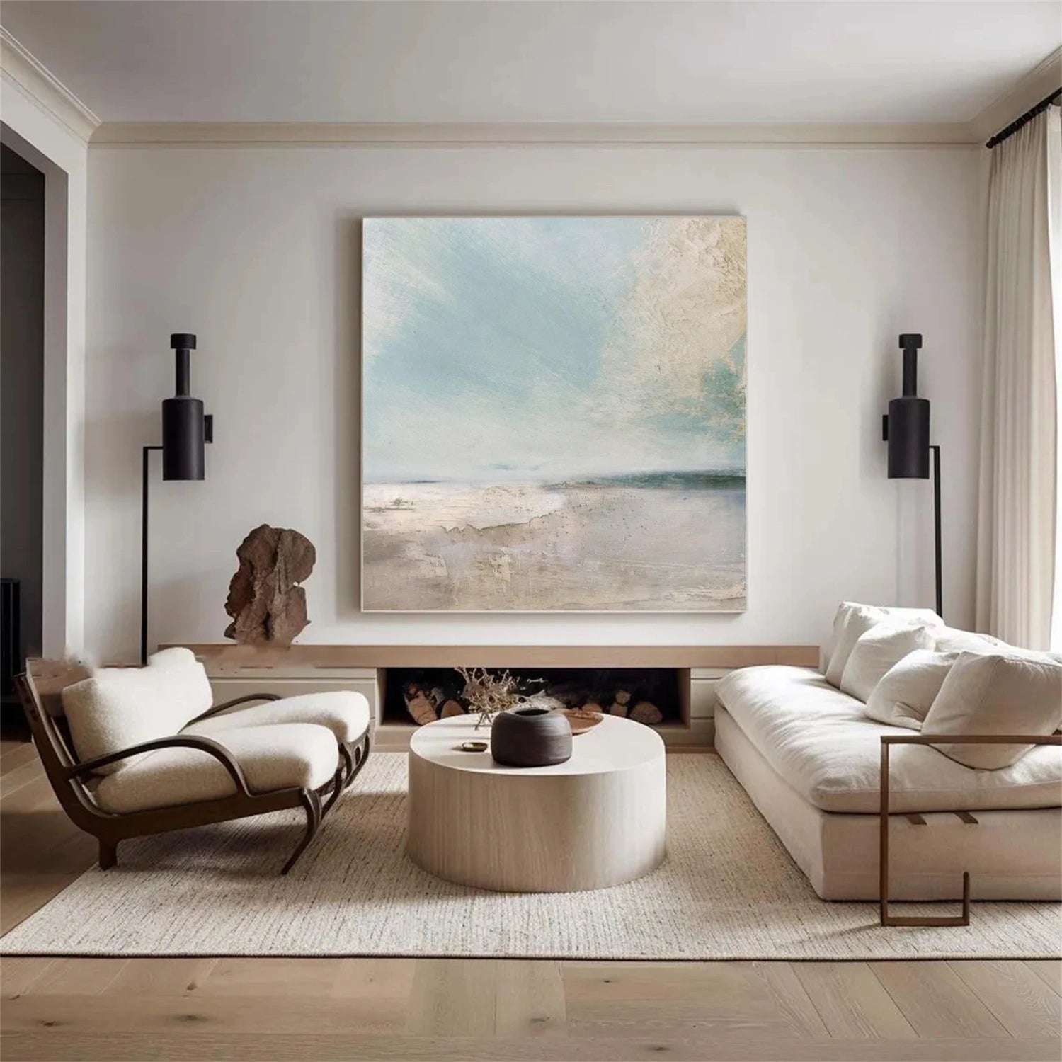 Ocean And Sky Abstract Wall Art #OS070