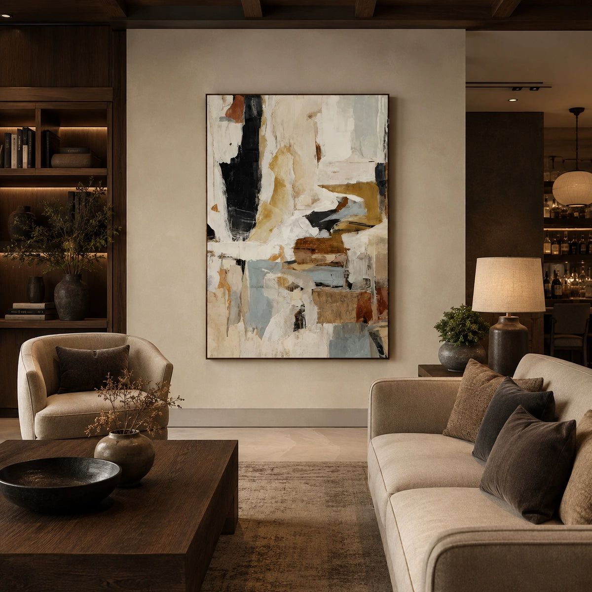 Abstract Canvas Wall Art #AP399