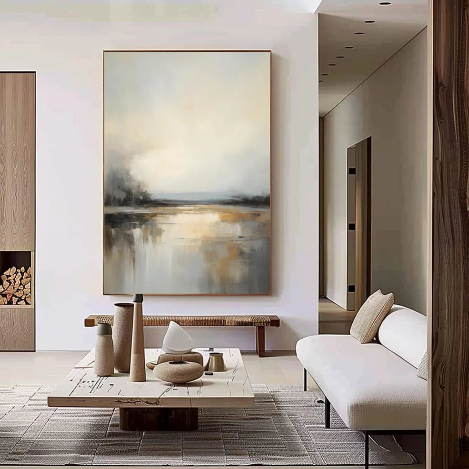 Ocean And Sky Abstract Wall Art #OS066