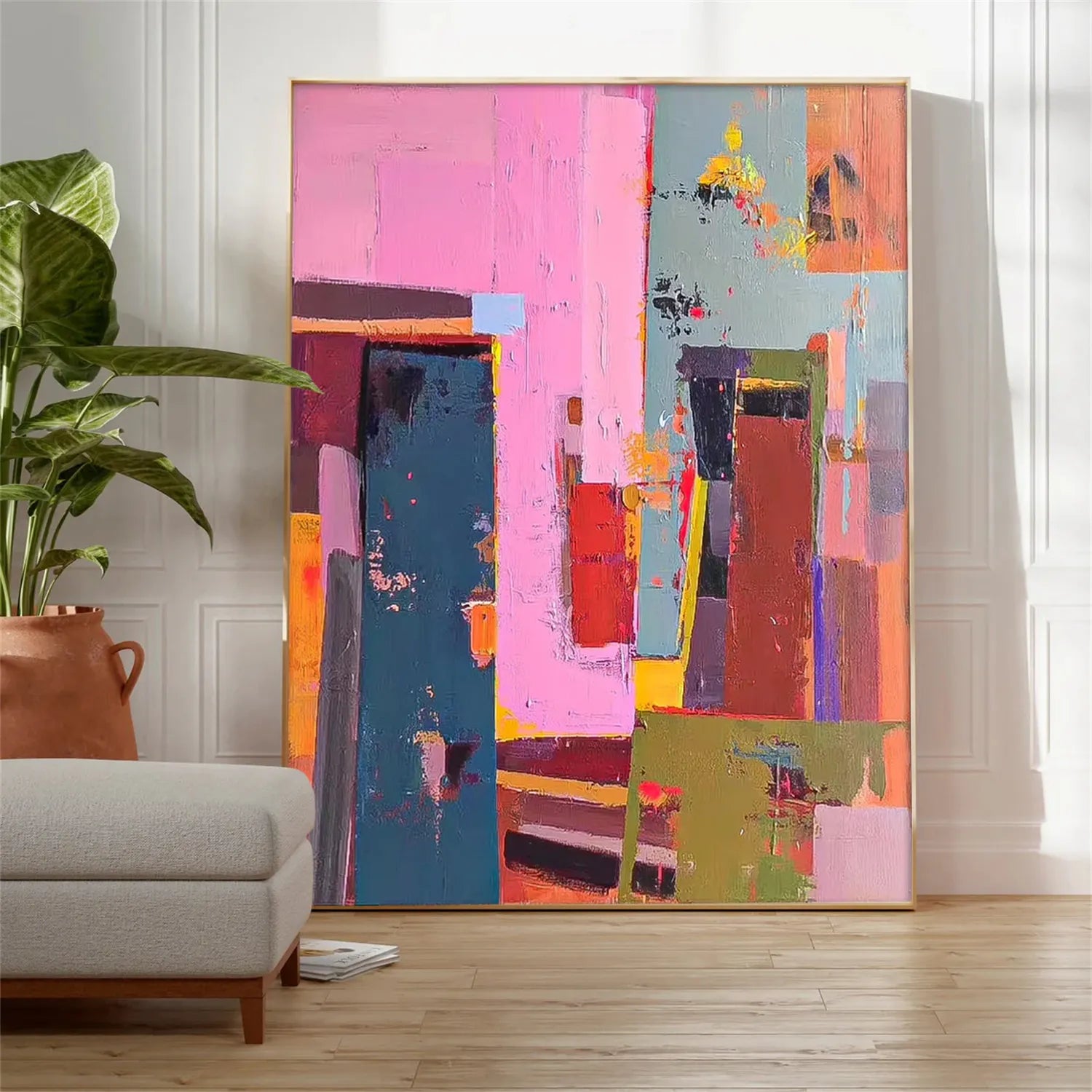 Colorful Abstract Painting Canvas #AP039