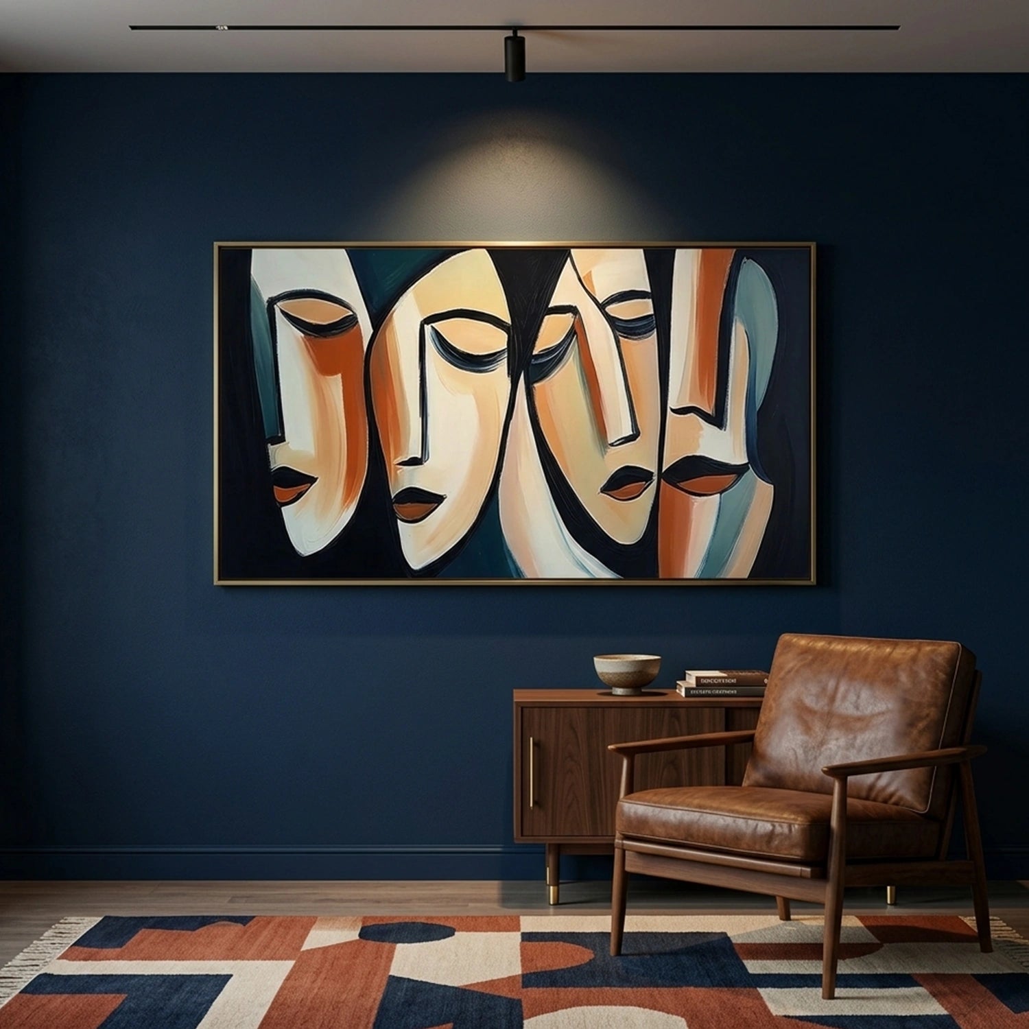 Abstract Portrait Canvas Art #AE144