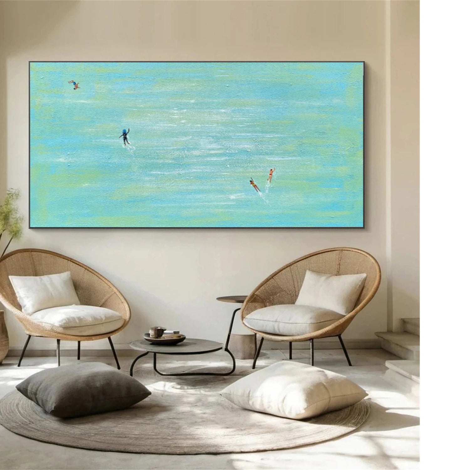 Swimming Sport Textured Wall Art #MS094
