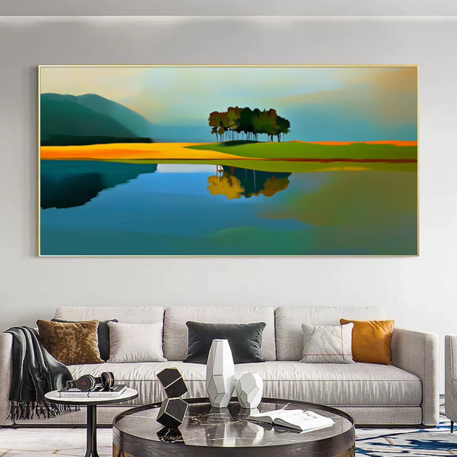 Ocean And Sky Abstract Wall Art #OS137