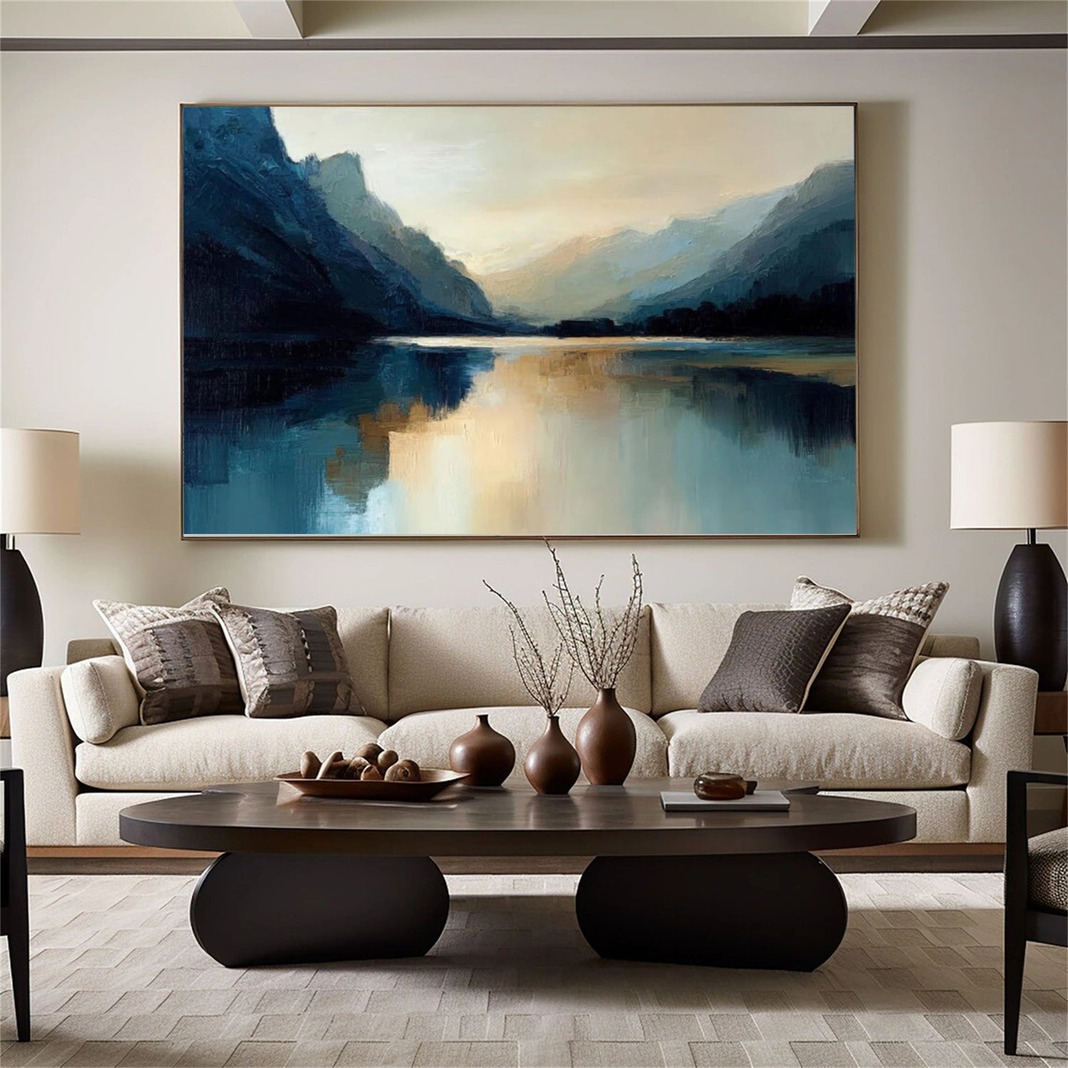 Ocean And Sky Abstract Wall Art #OS146