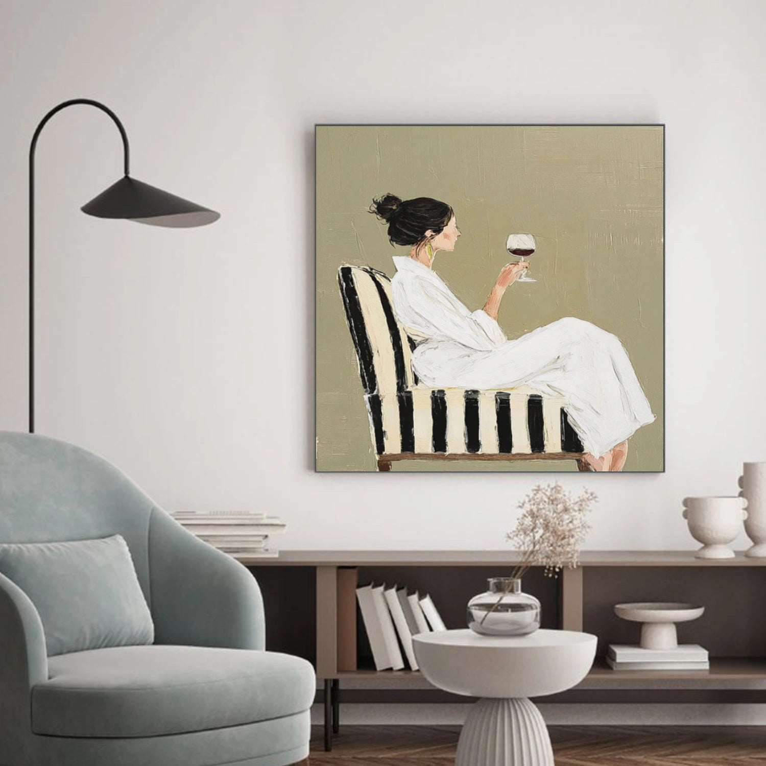 Abstract Portrait Canvas Art #AE113