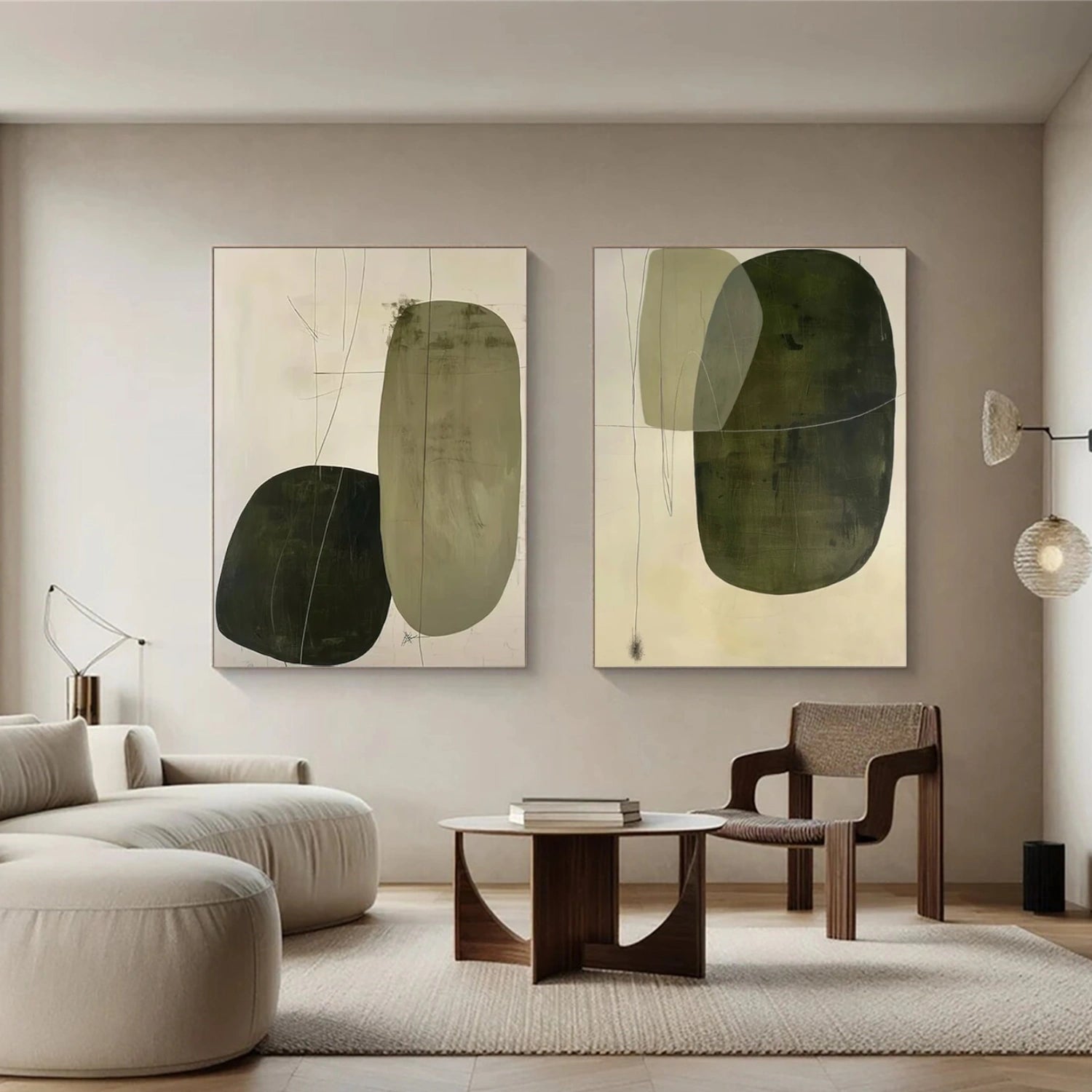 Abstract Painting Canvas Set of 2 #AP180