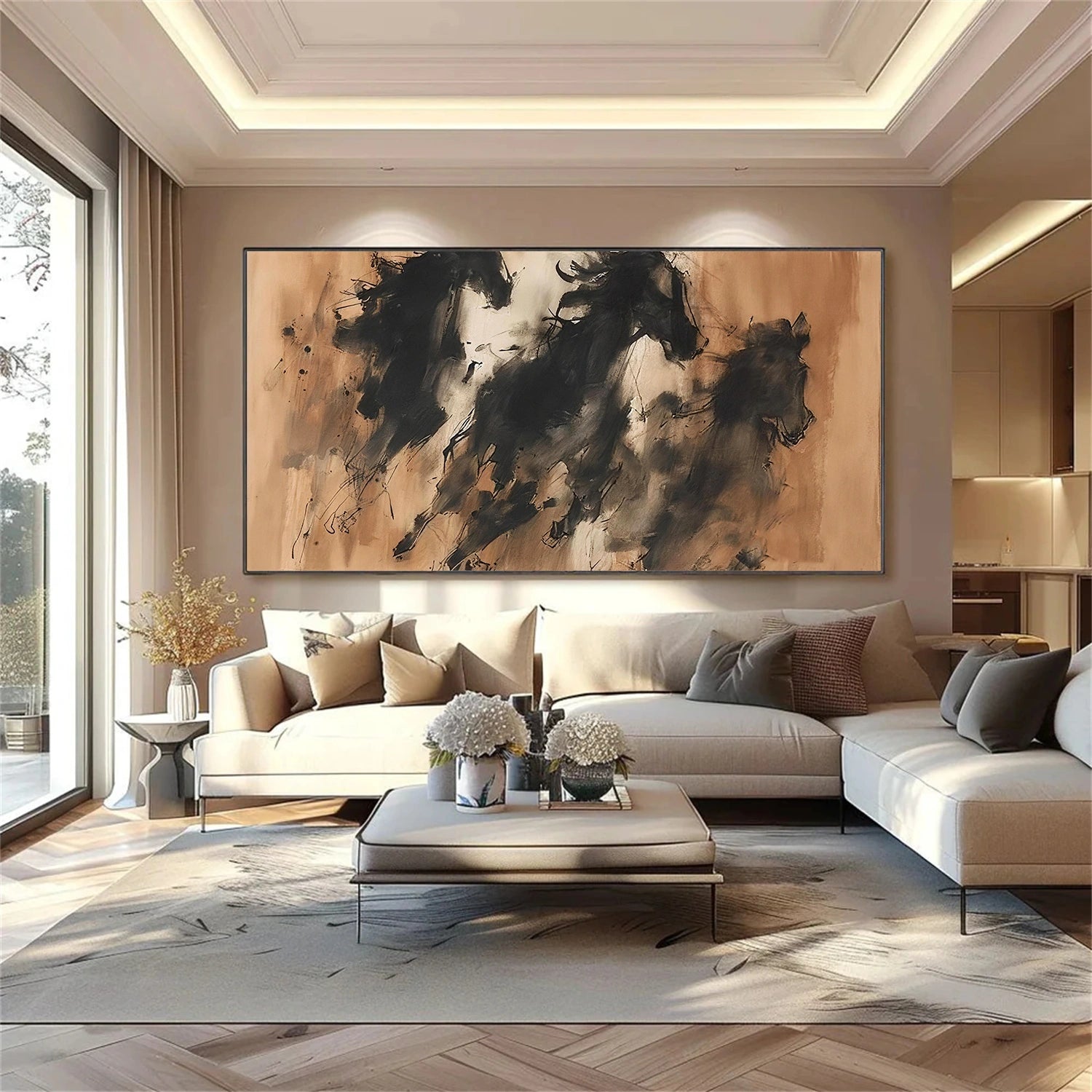 Abstract Animal Horse Wall Art #AC083