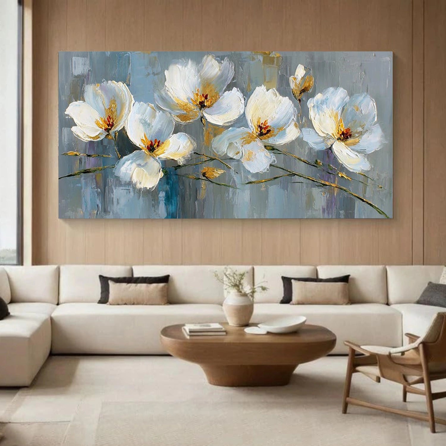 Flower Abstract Textured Wall Art #FP186