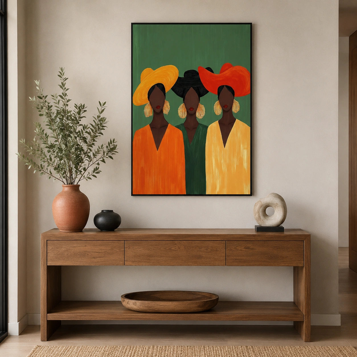 Abstract Portrait Canvas Art #AE163
