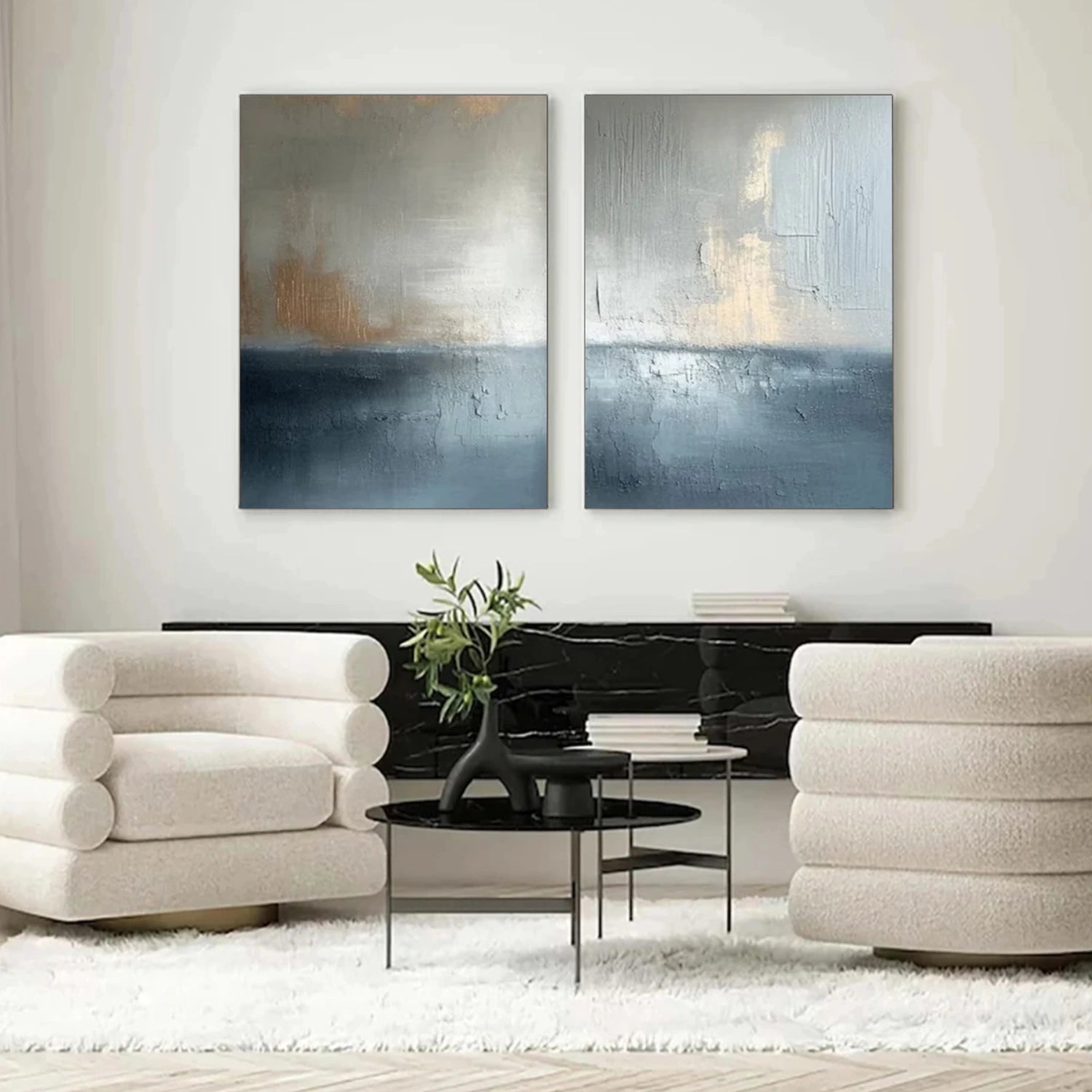 Abstract Canvas Wall Art Set of 2 #AP261