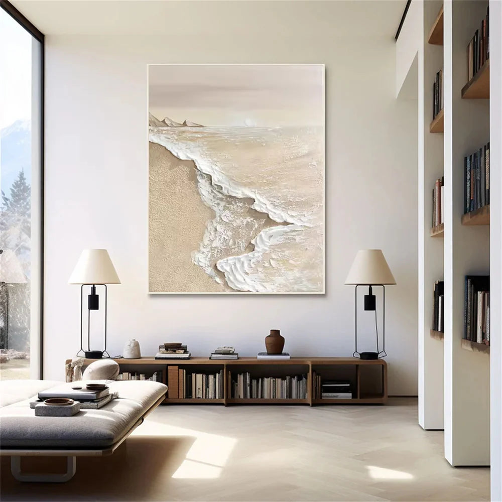 Ocean And Sky Textured Painting Canvas #OS051