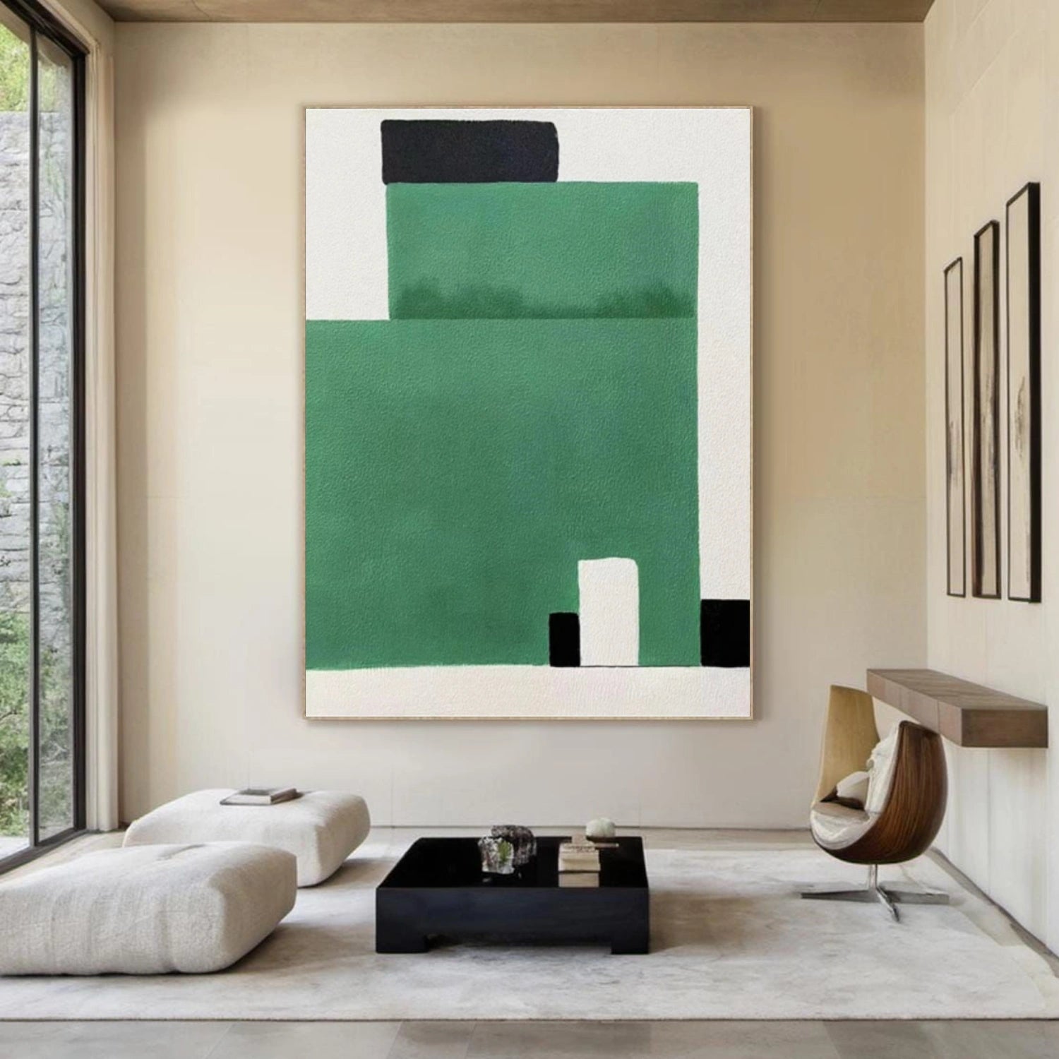 Green Minimalist Canvas Art #MT176