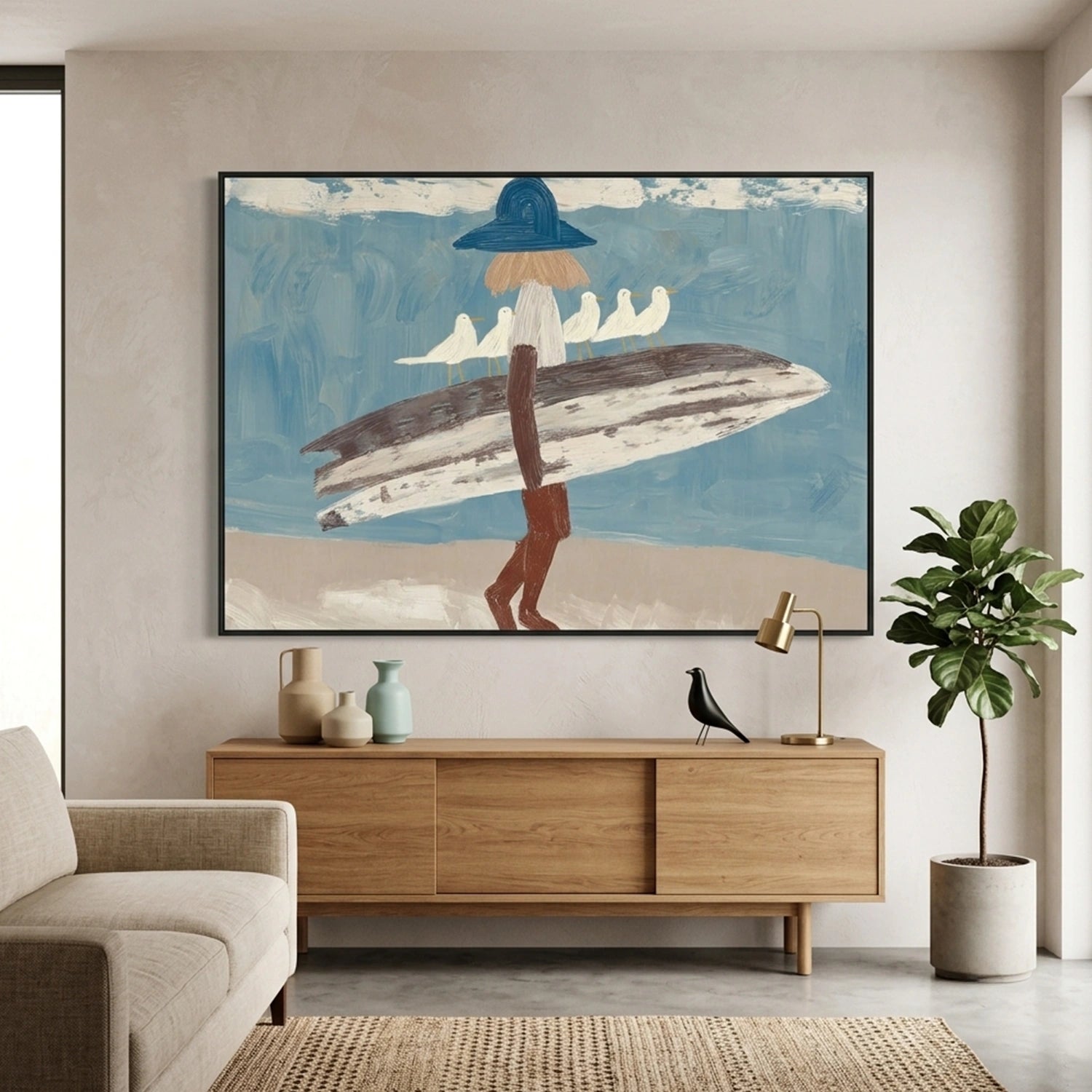 Abstract Portrait Canvas Art #AE143
