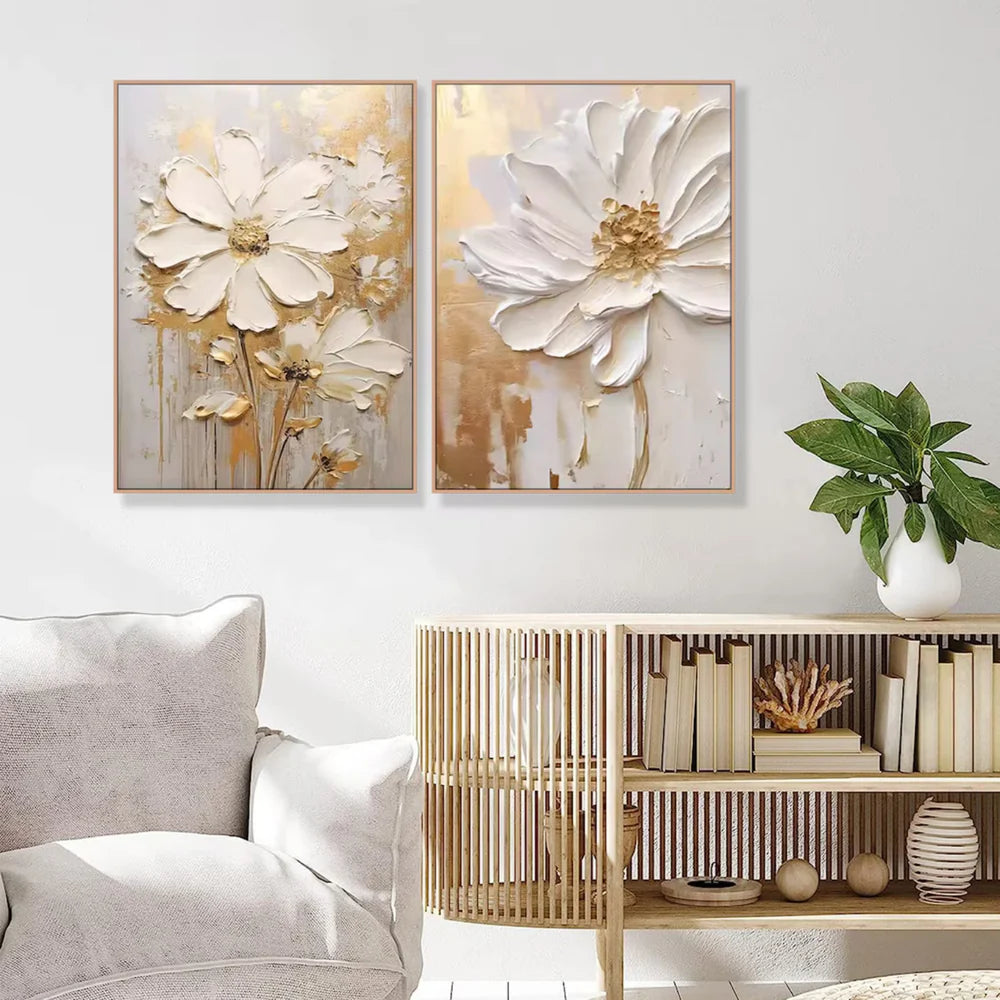 Flower Textured Painting Canvas #FP086