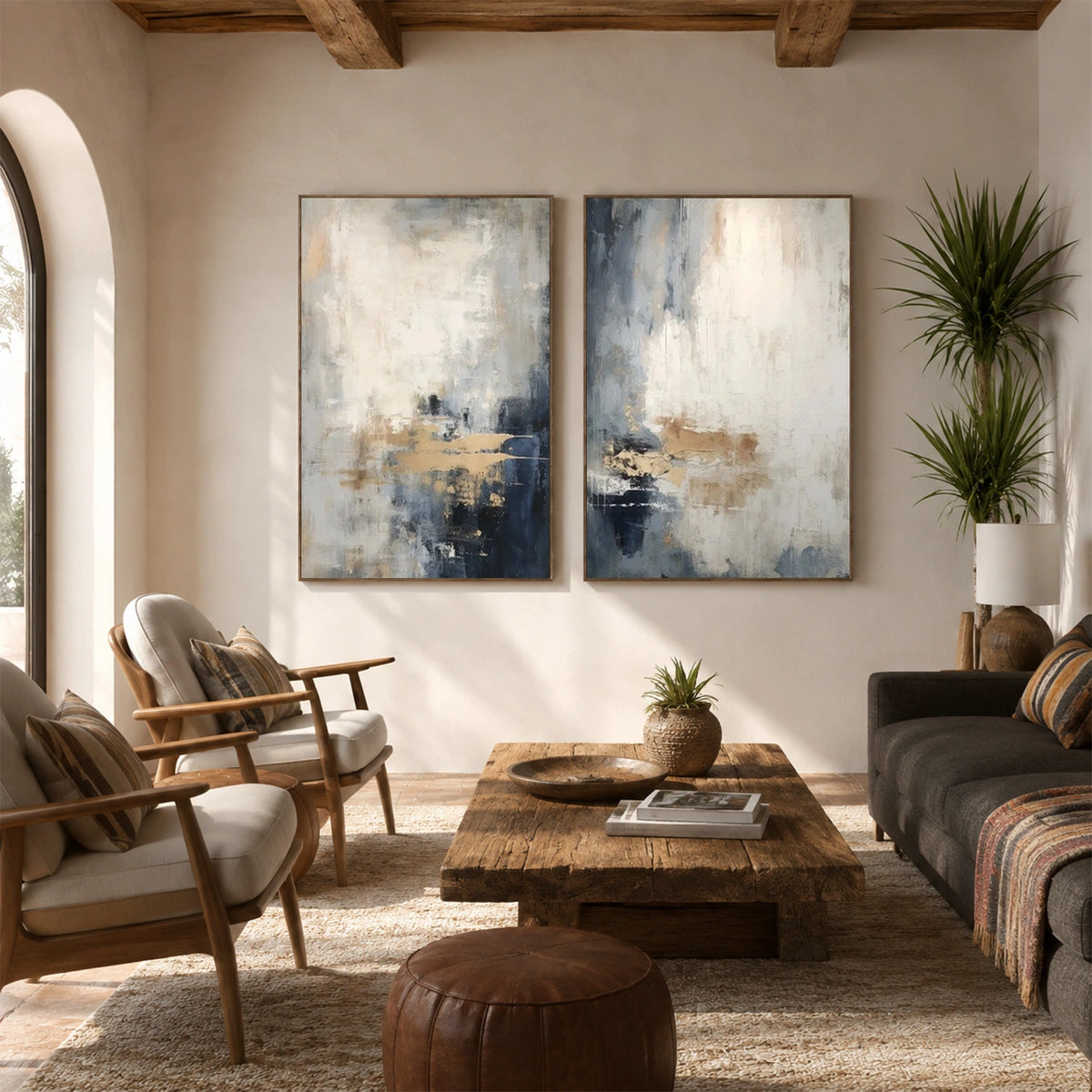 Abstract Canvas Wall Art Set of 2 #AP415