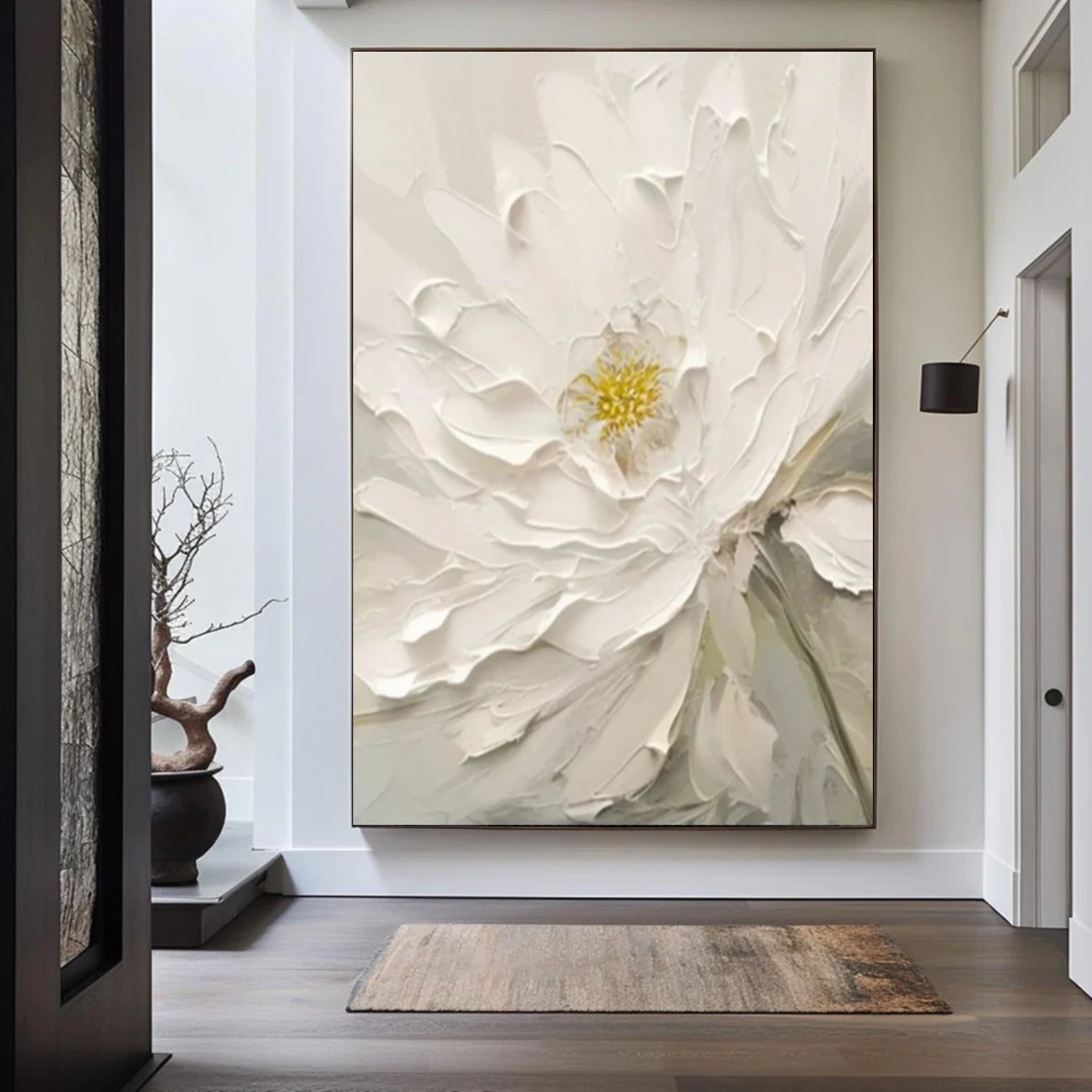 Flower Abstract Textured Wall Art #FP151