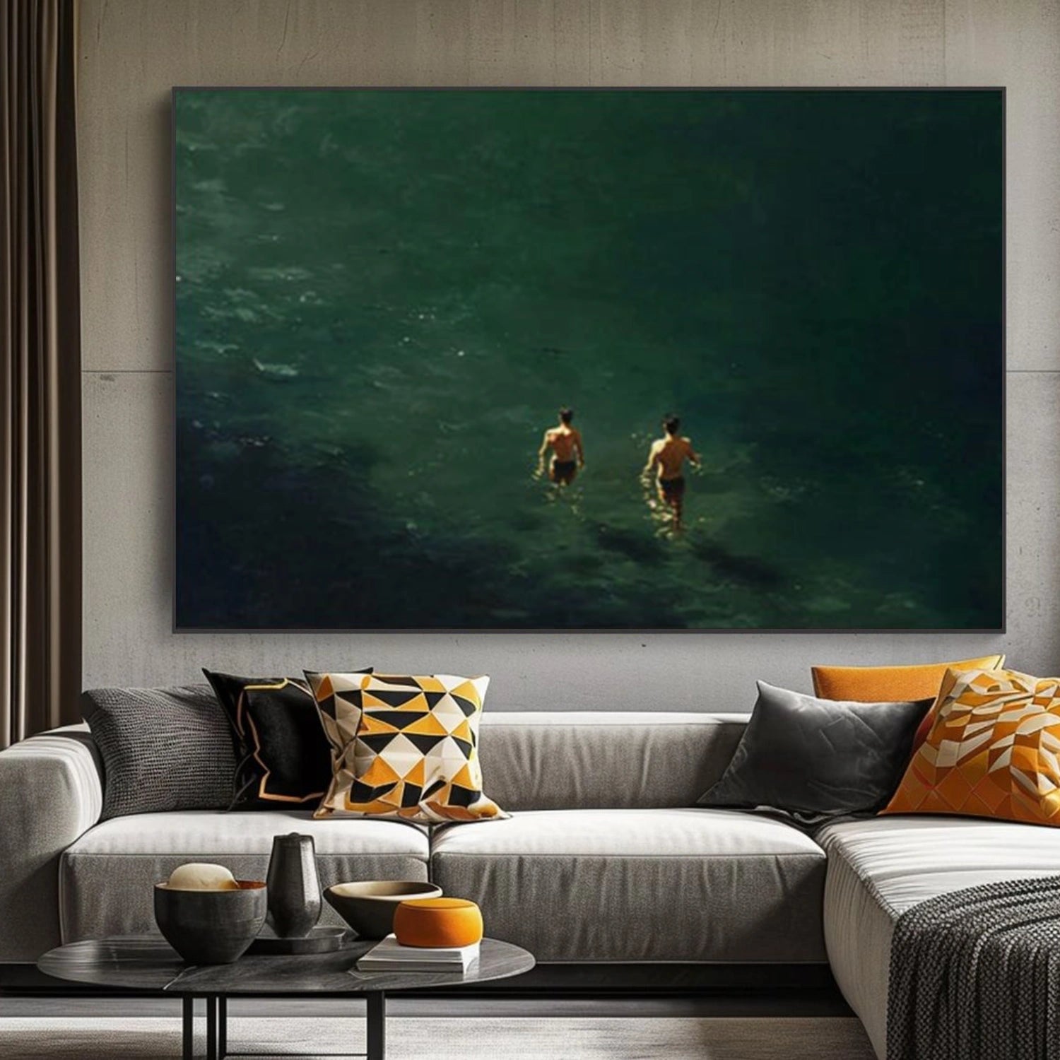 Ocean And Sky Abstract Wall Art #OS131