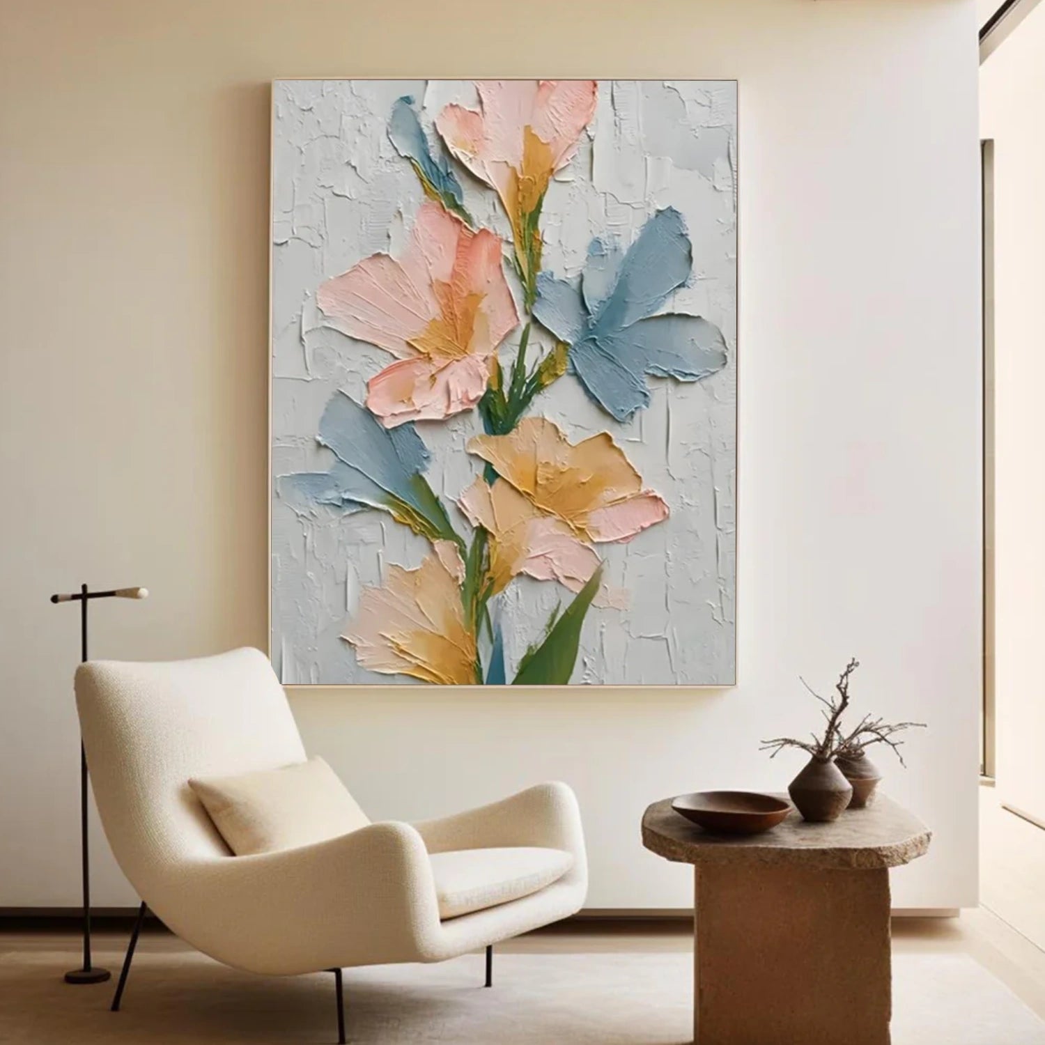 Flower Abstract Textured Wall Art #FP124