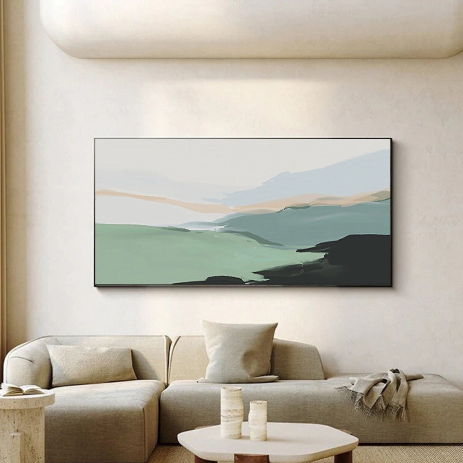 Abstract Mountain Canvas Art #MO037