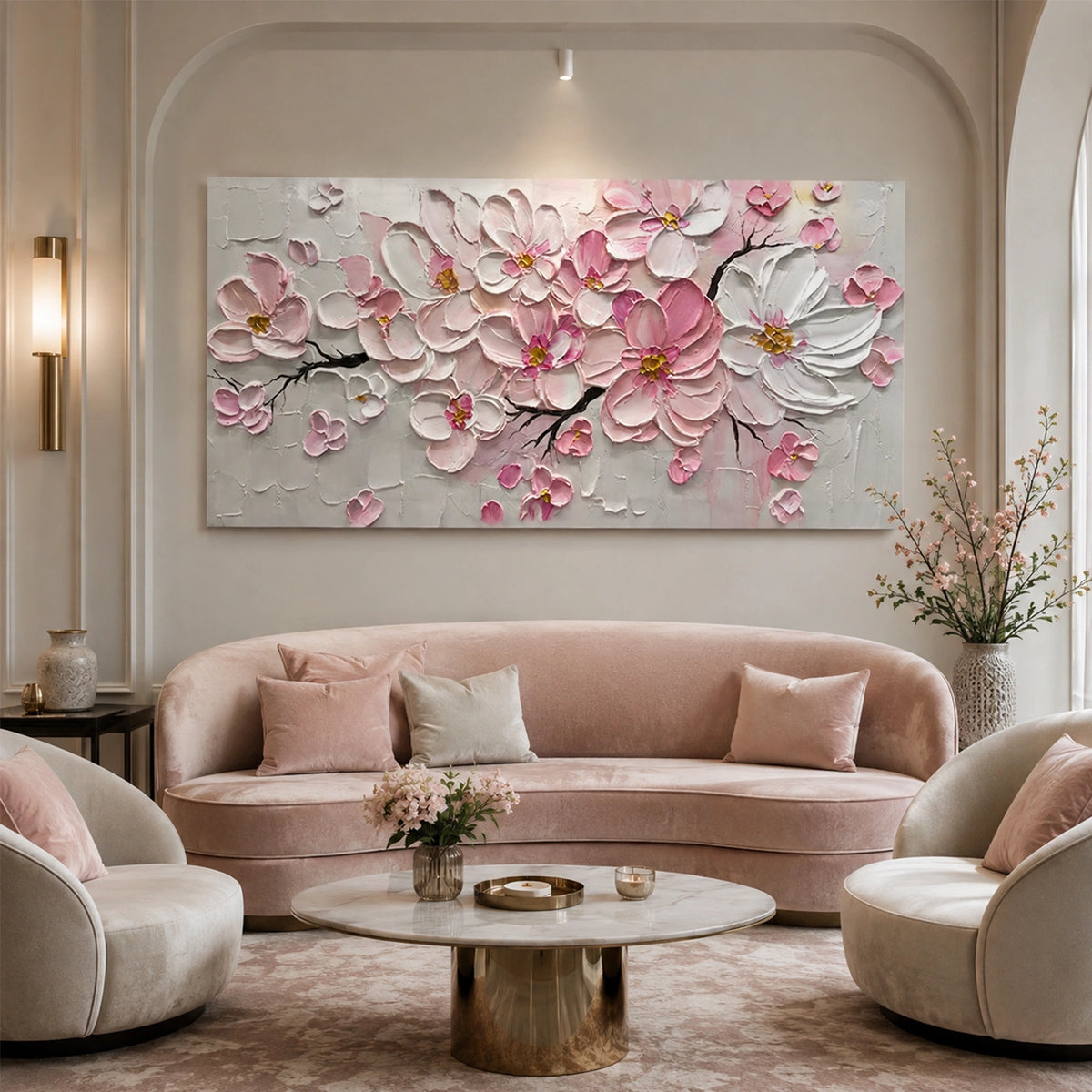 Flower Abstract Textured Wall Art #FP210
