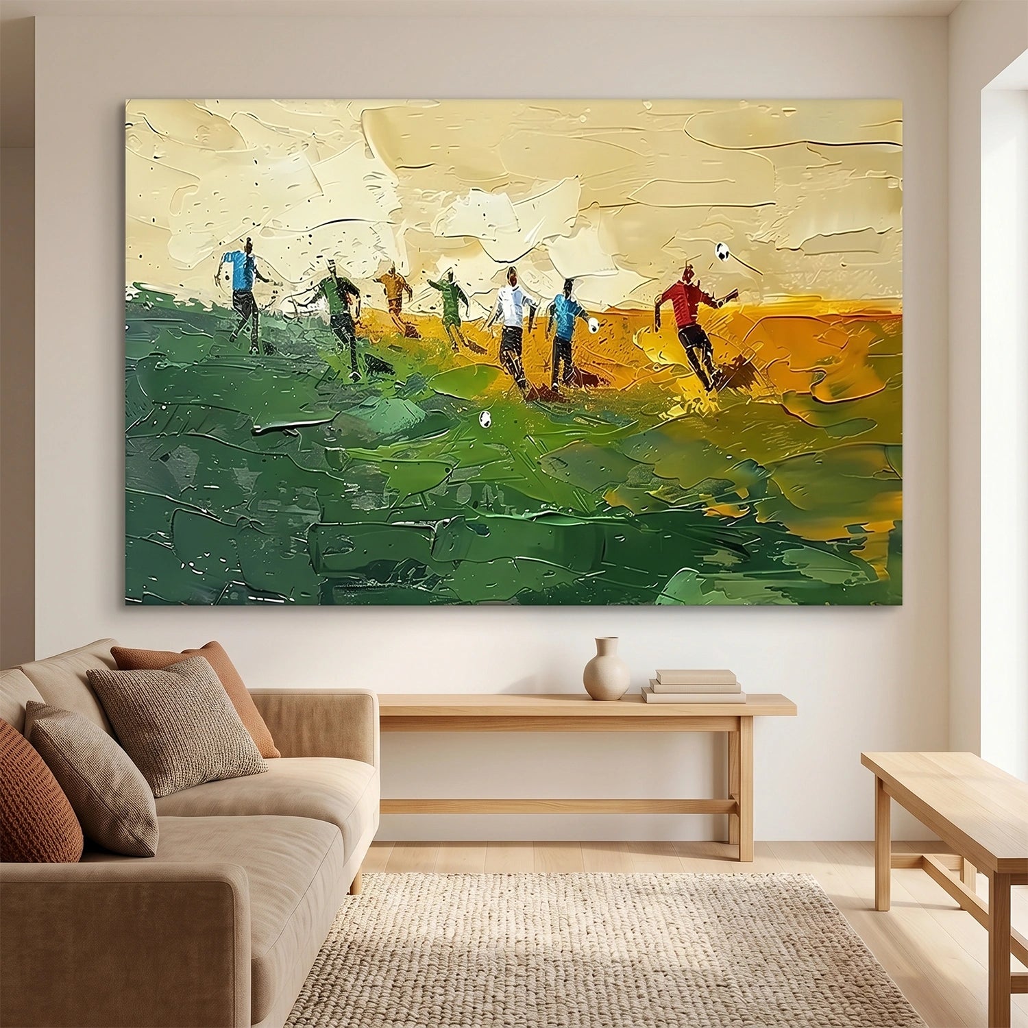 Football Sport Textured Wall Art #MS115